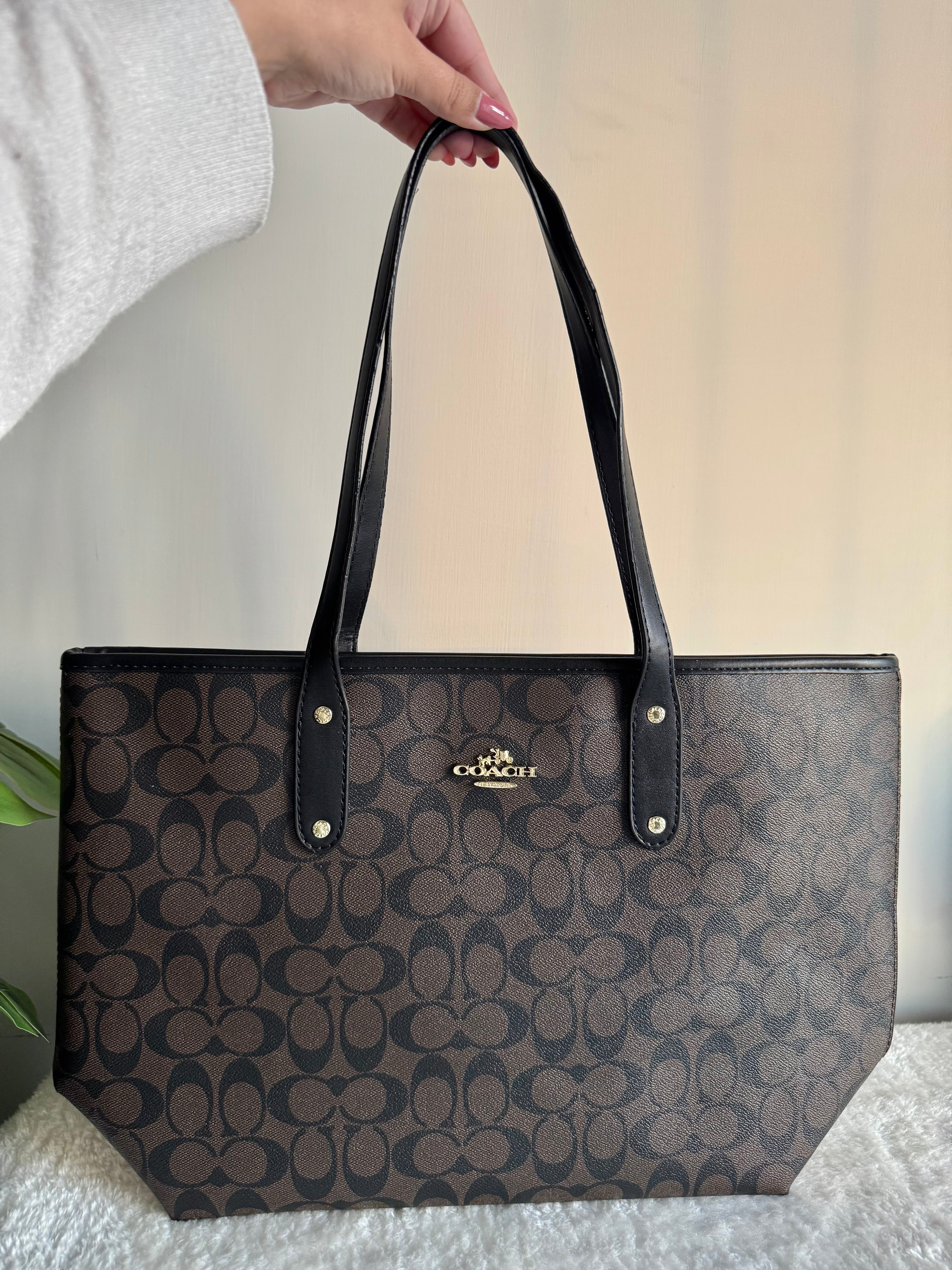 COACH TOTE BAG PREMIUM (Signature Brown) - BOX PACKING
