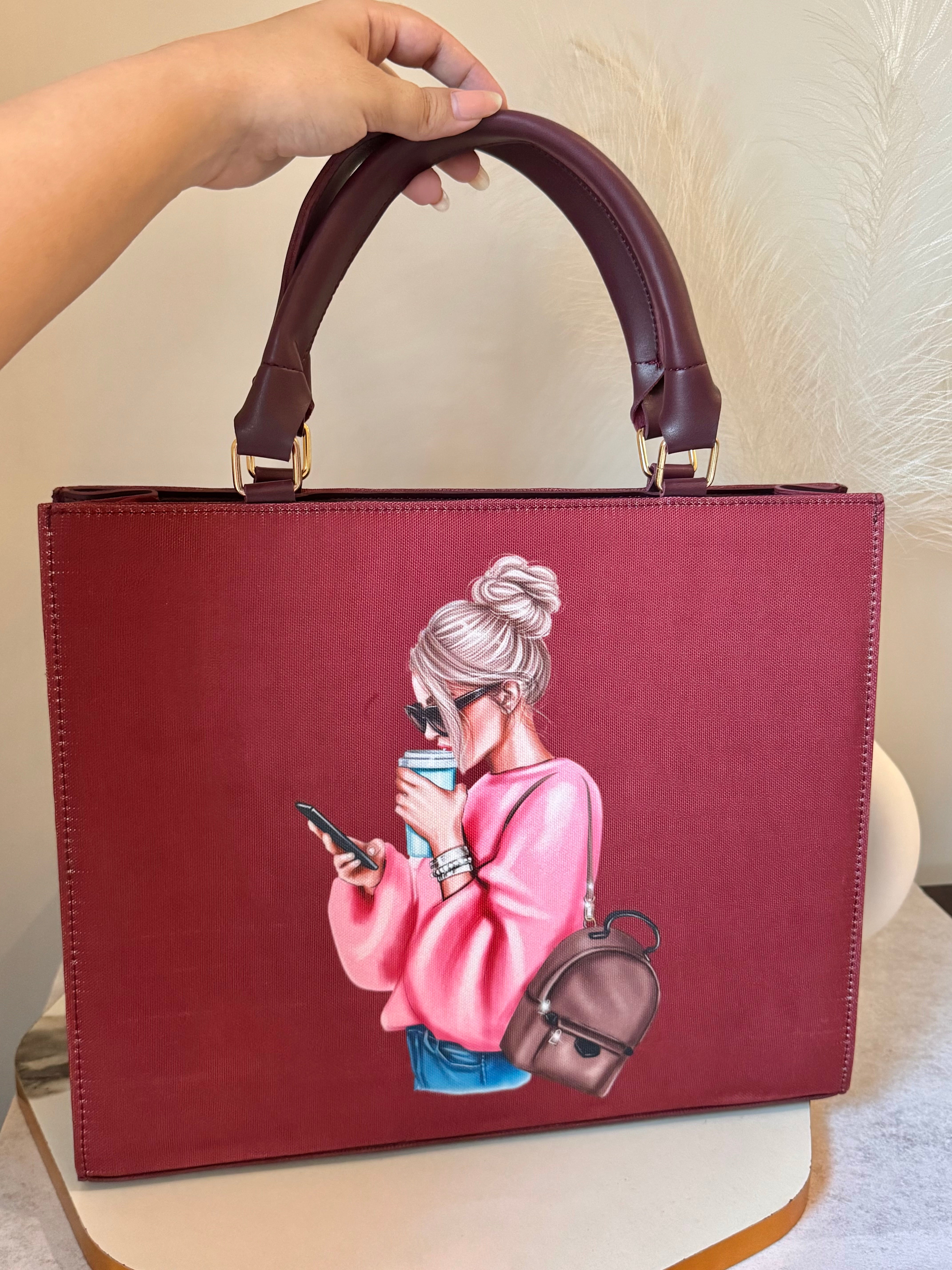 Lady Boss Tote Bag - Maroon