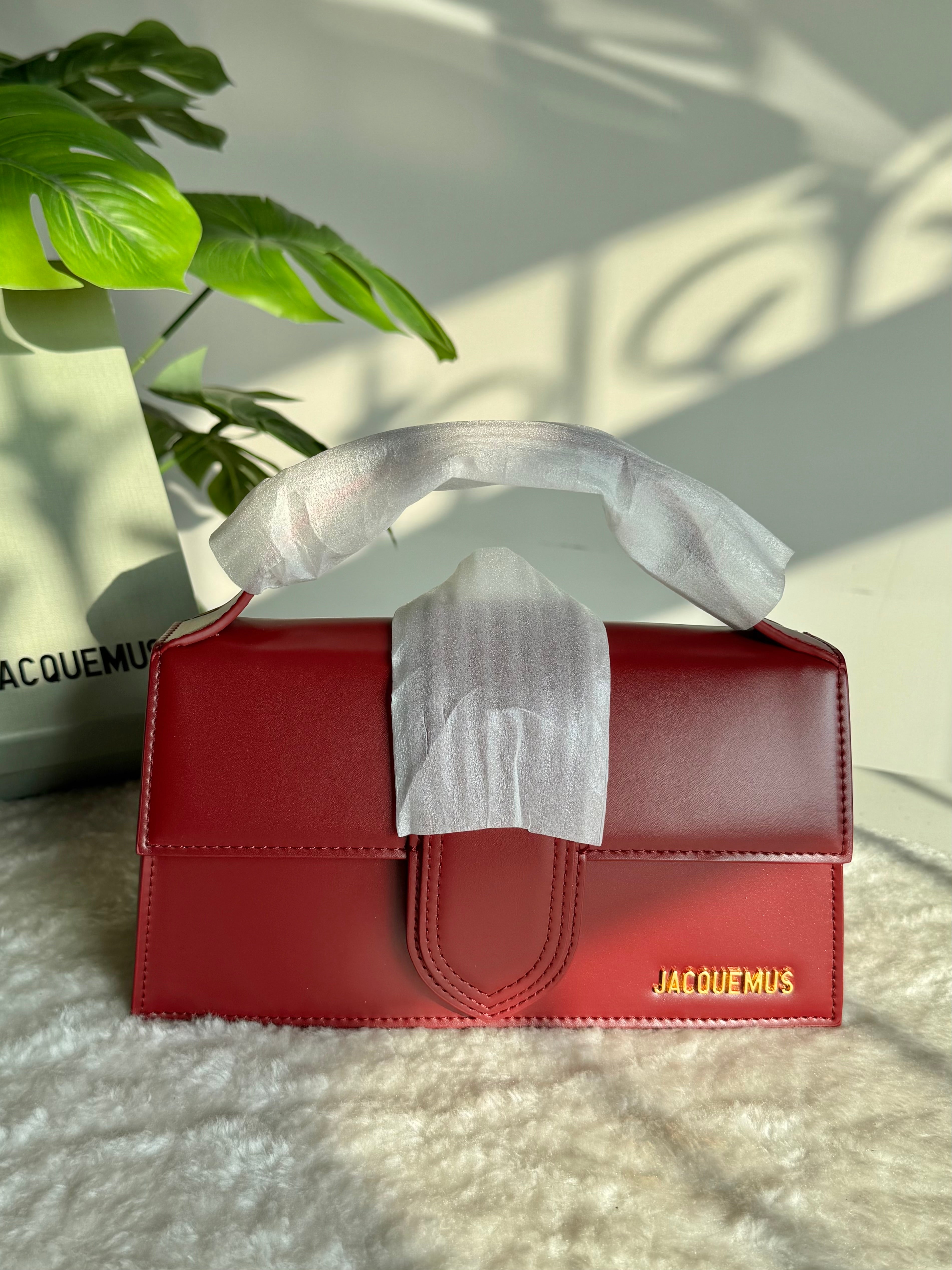 Jacquemus - The large Bambino (Maroon) BOX PACKING