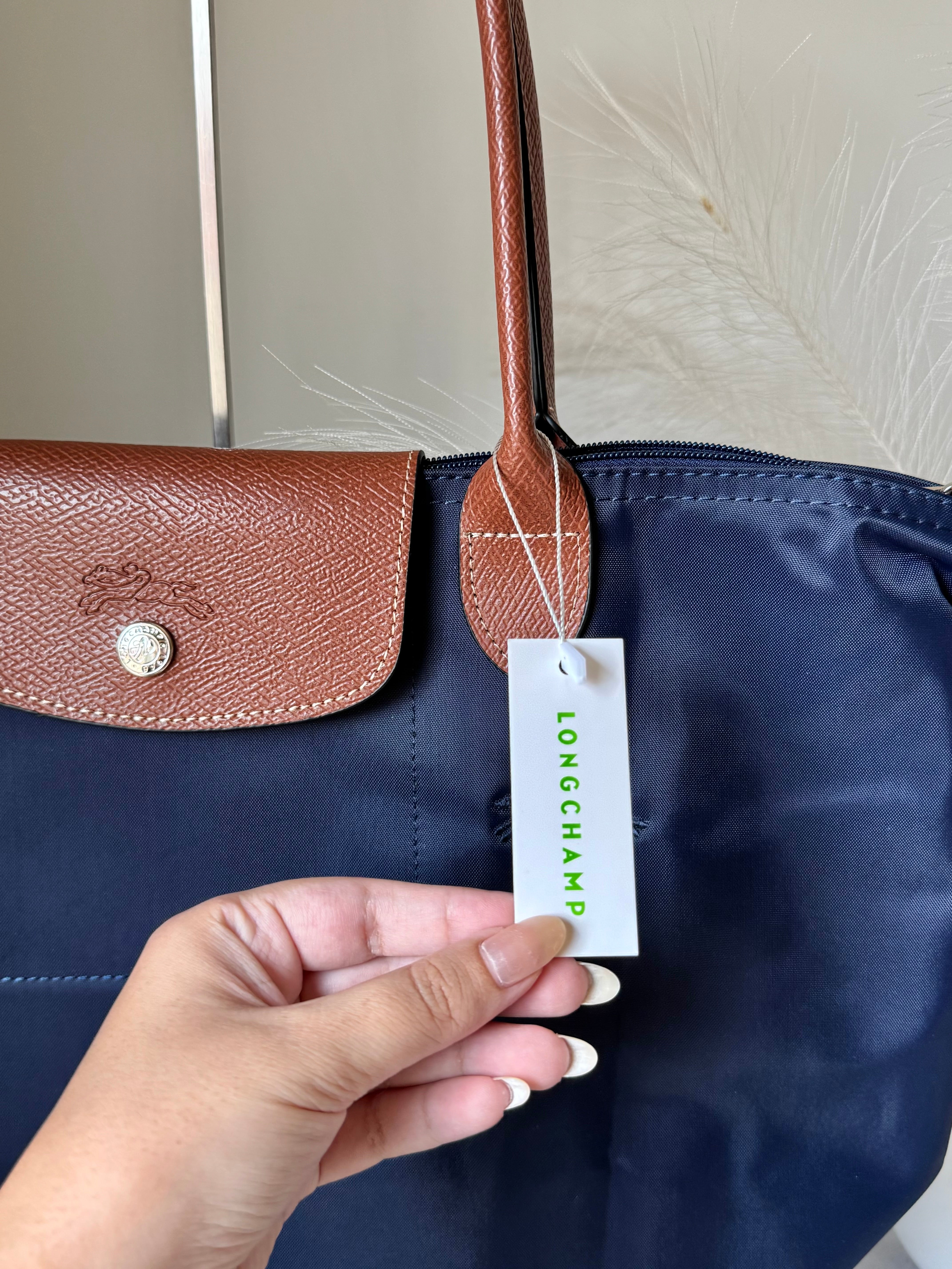 Longchamp Tote LARGE - Blue (WITH BRAND LOGO)