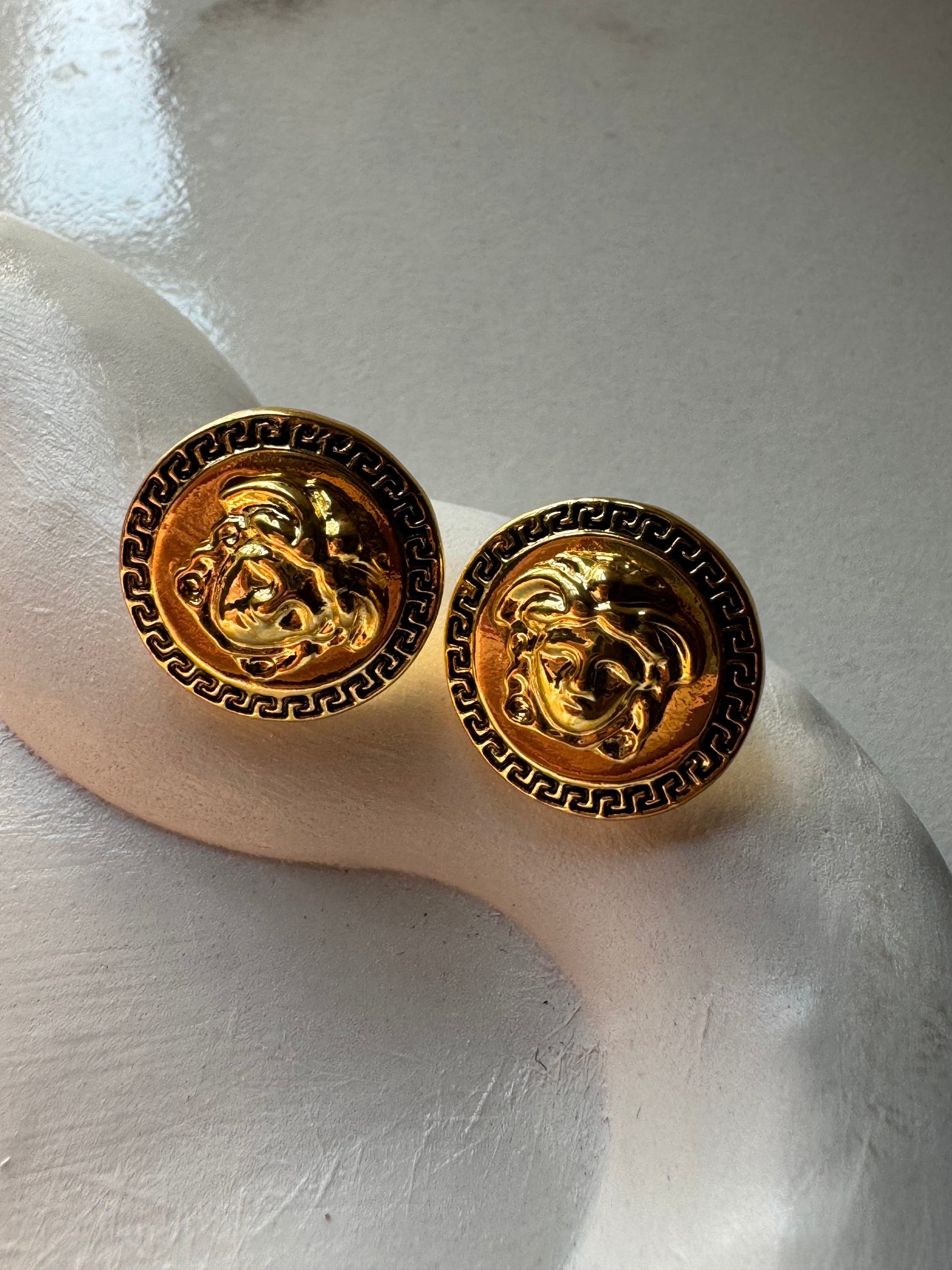 Golden Whirls Studs - 18K Gold Plated