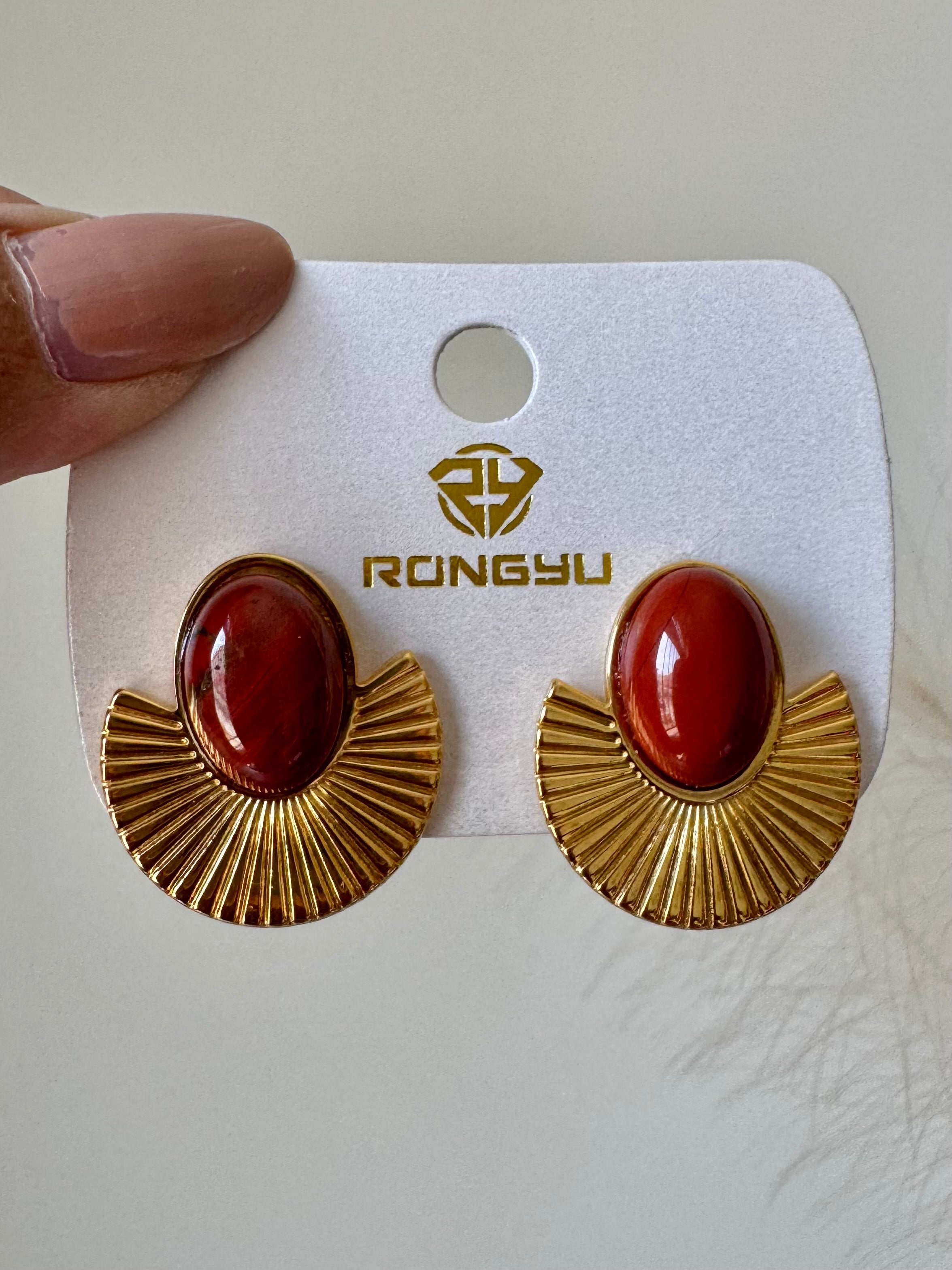 Eden Maroon Earrings