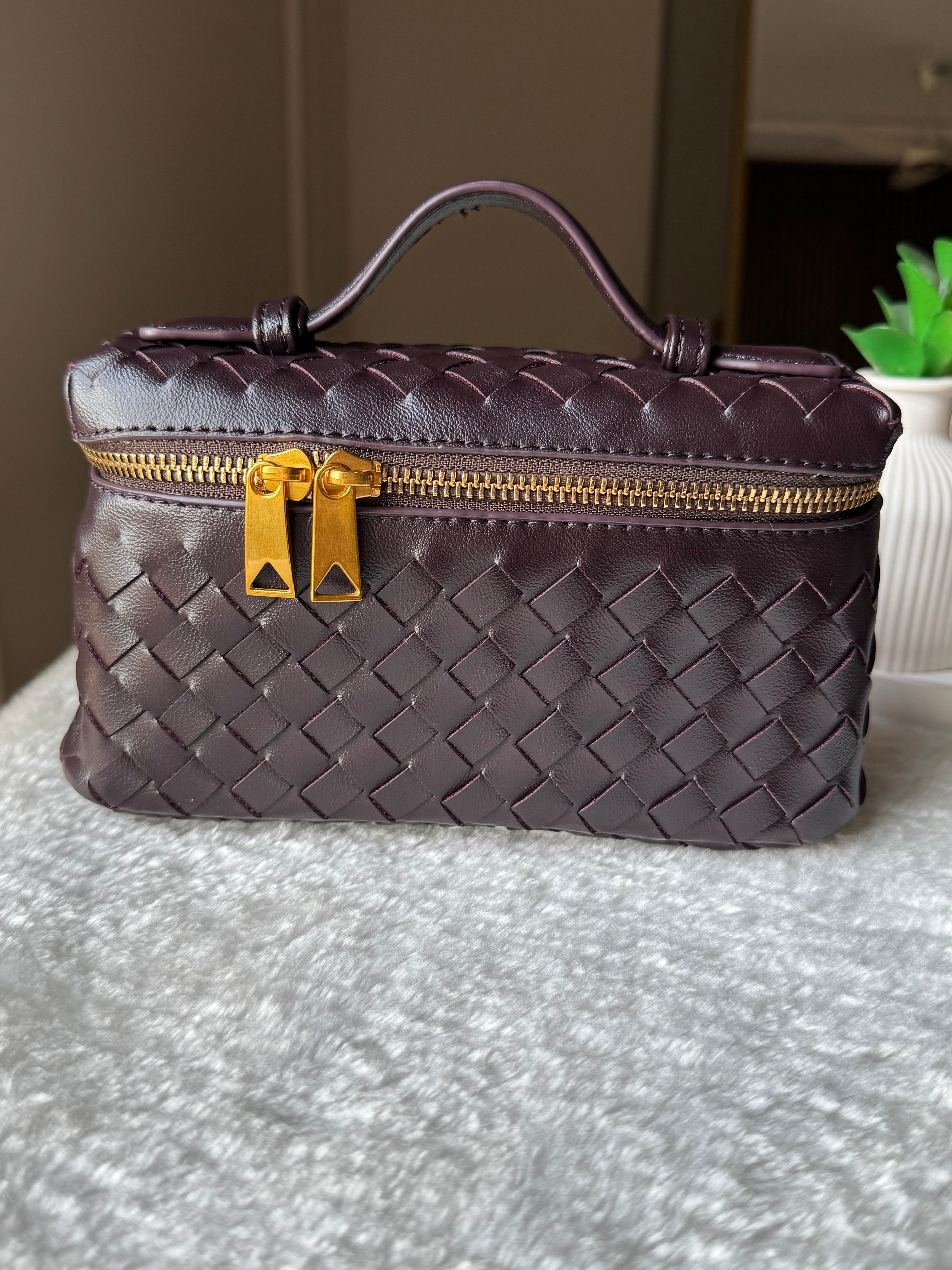 JW Pie Woven Bag with Long Strap (Magenta Purple)