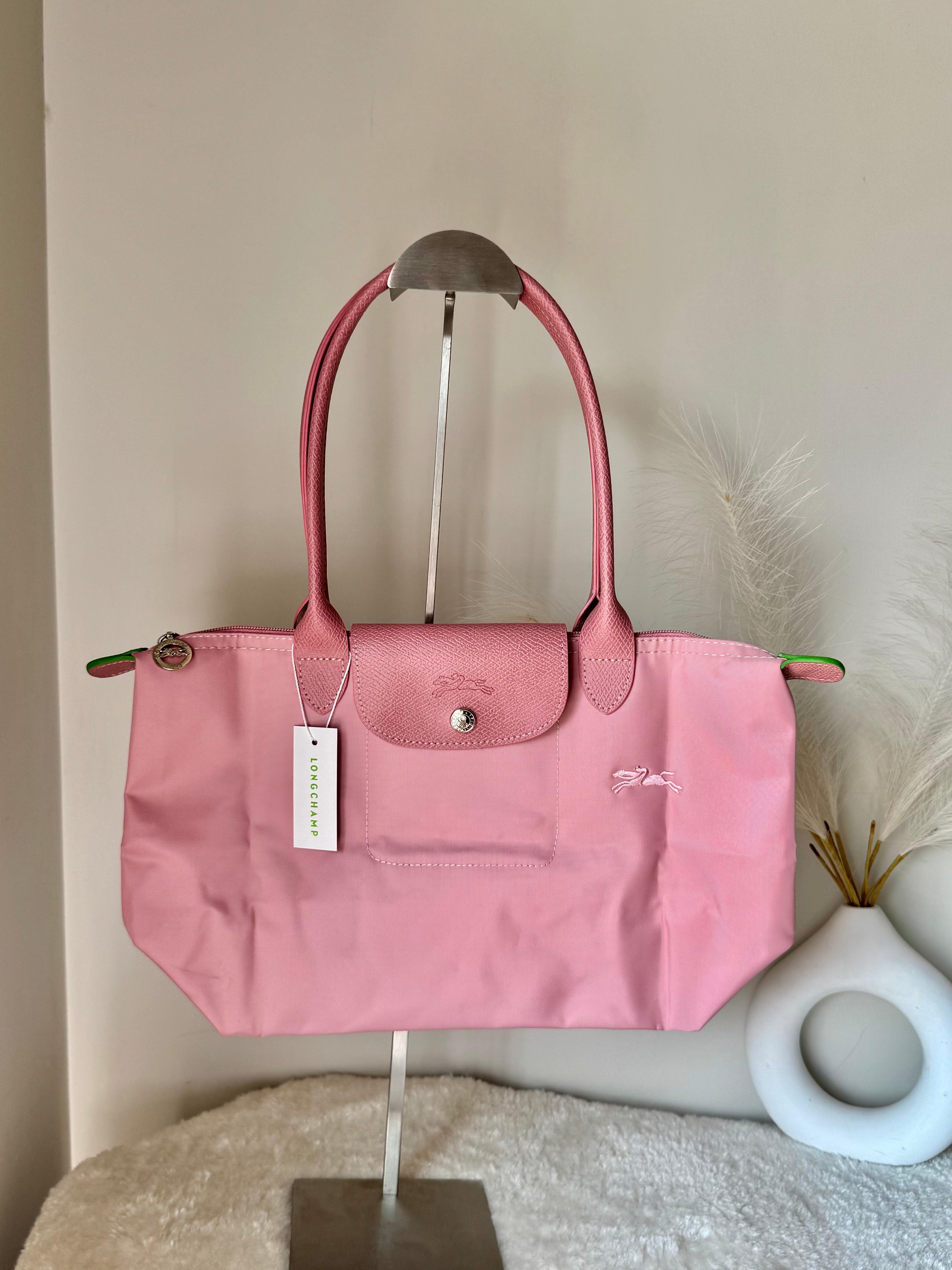 Longchamp Tote MEDIUM - Marshmallow Pink (WITH BRAND LOGO)