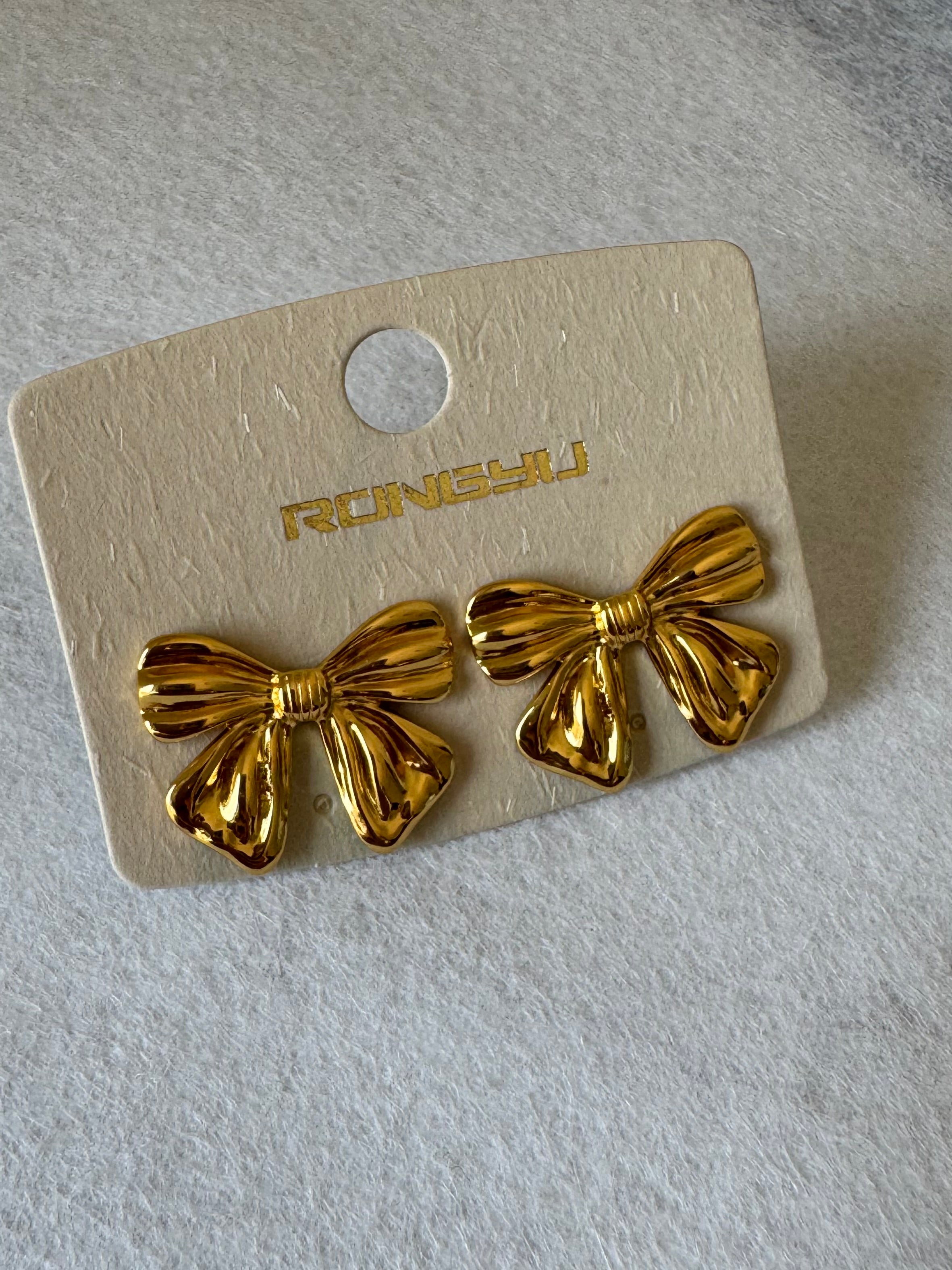 Whispering Bows - 18K Gold Plated