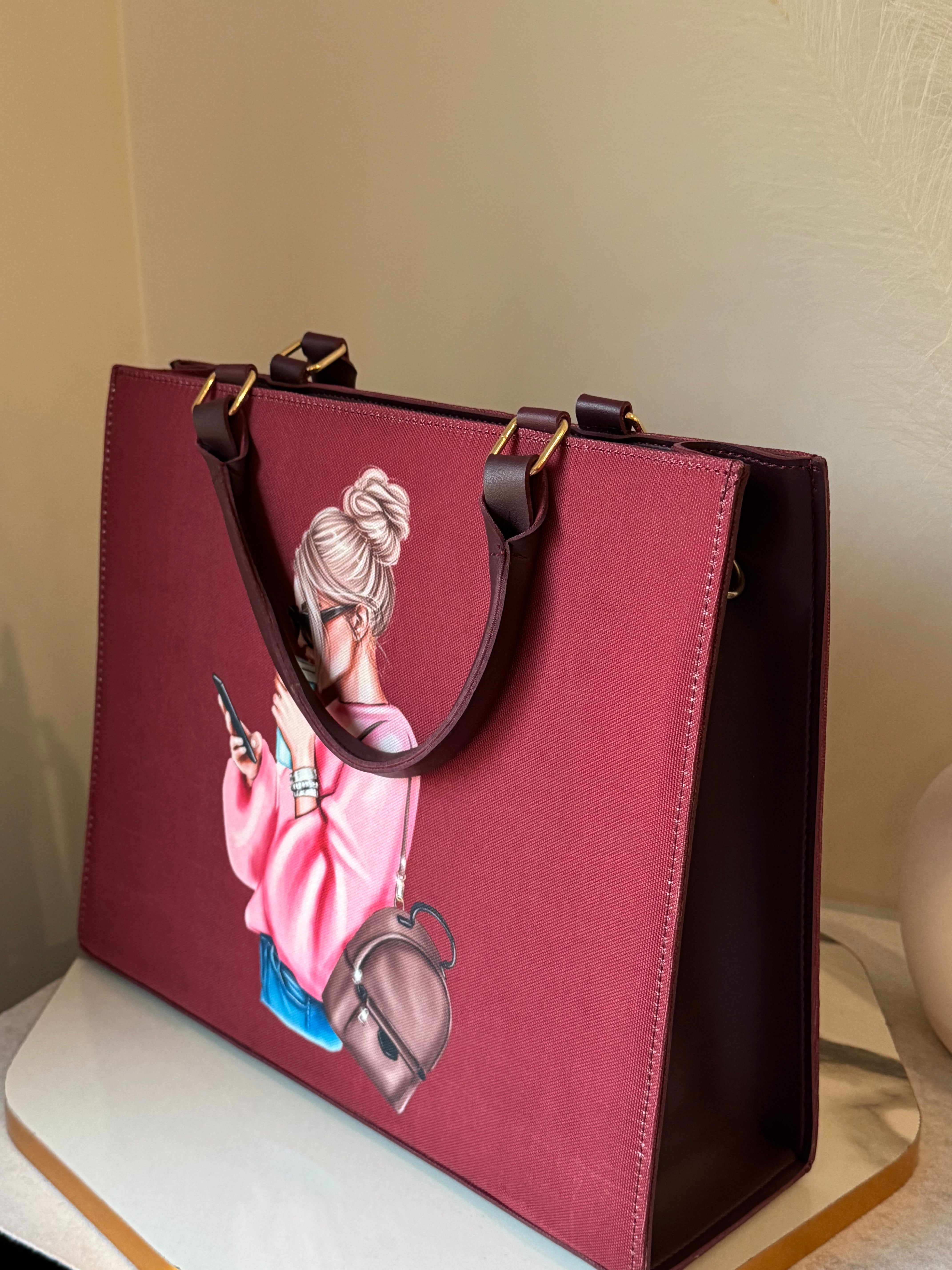 Lady Boss Tote Bag - Maroon