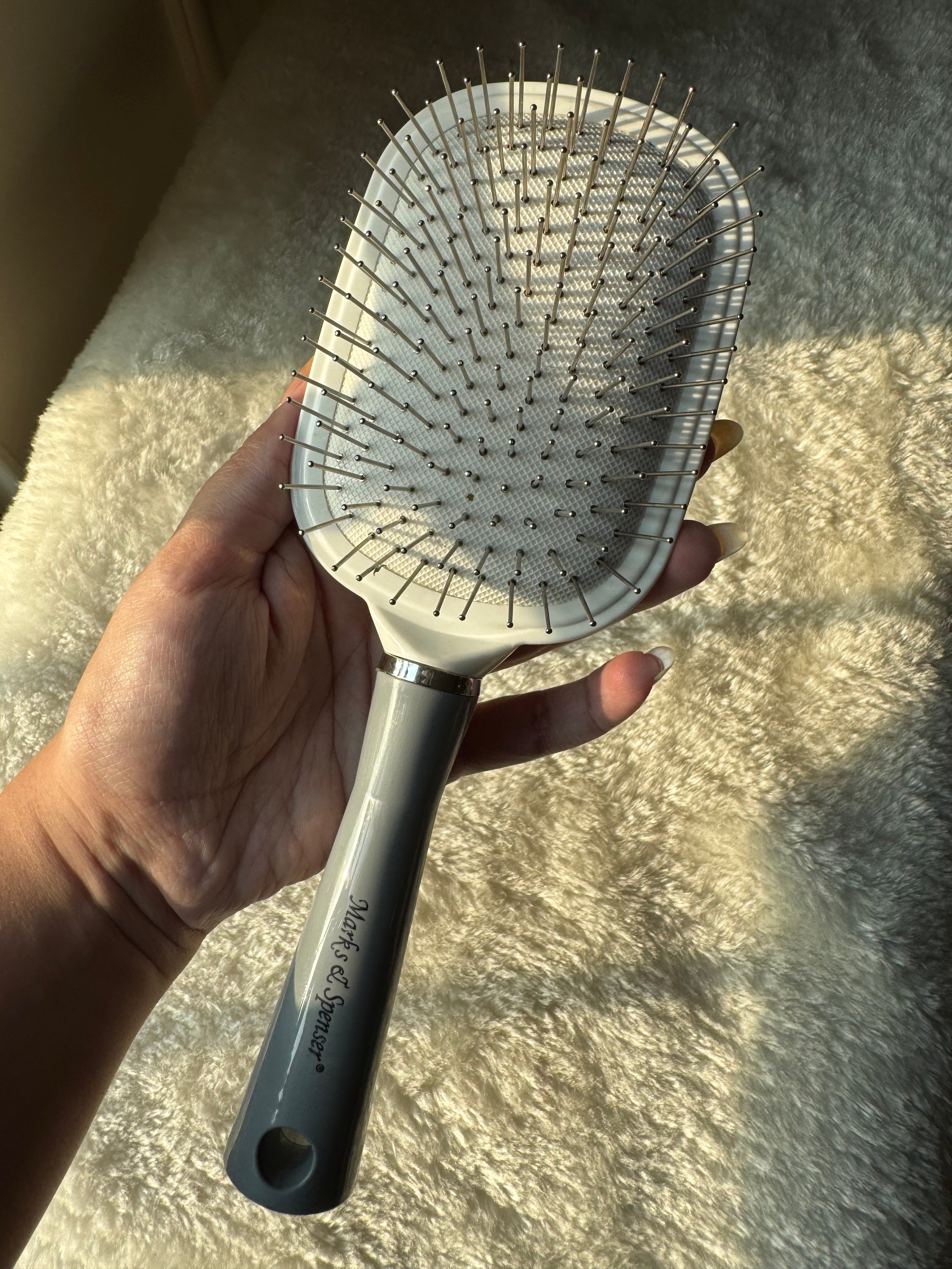 Grey & White Softest Hair Brush