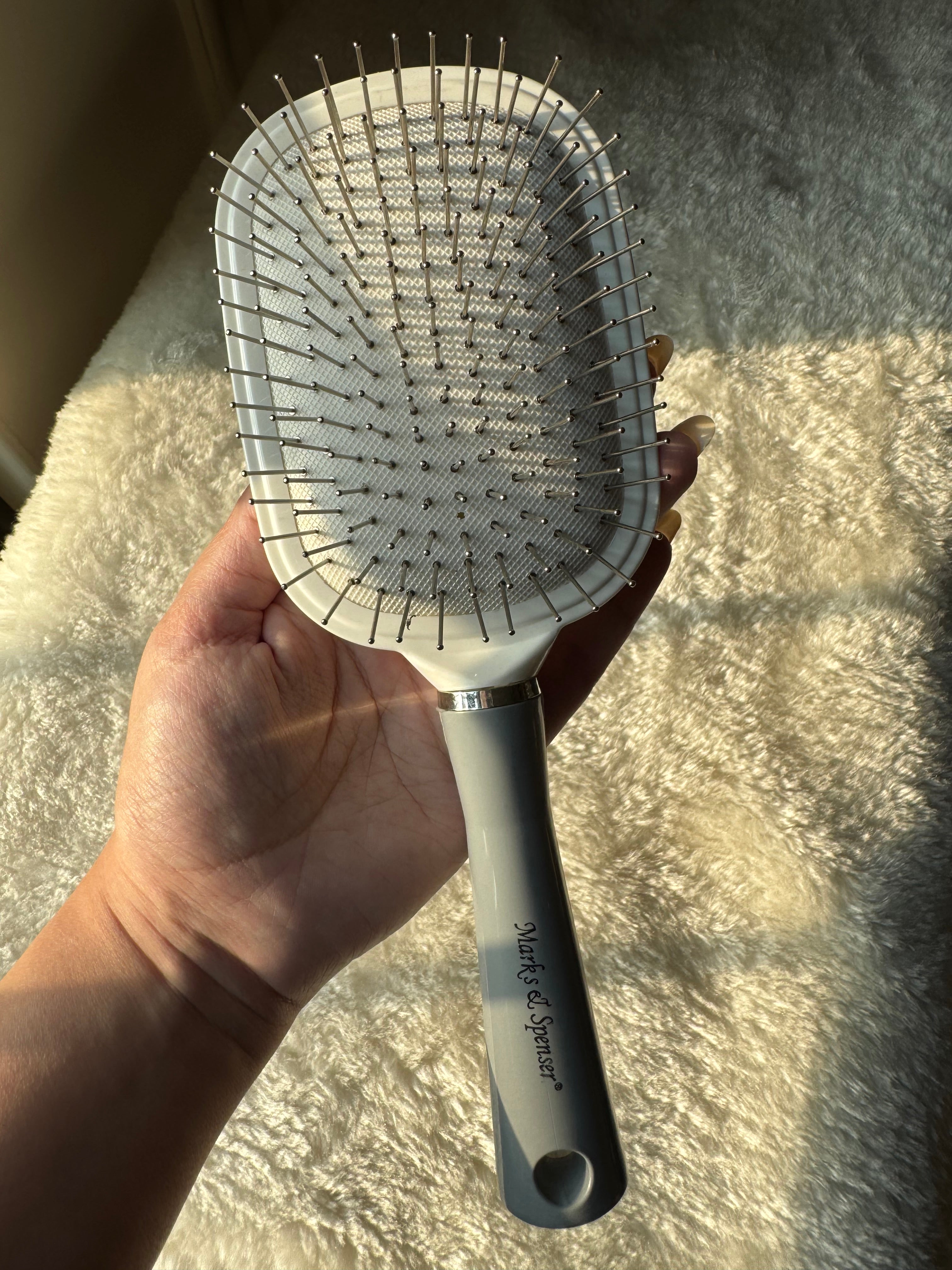 Grey & White Softest Hair Brush