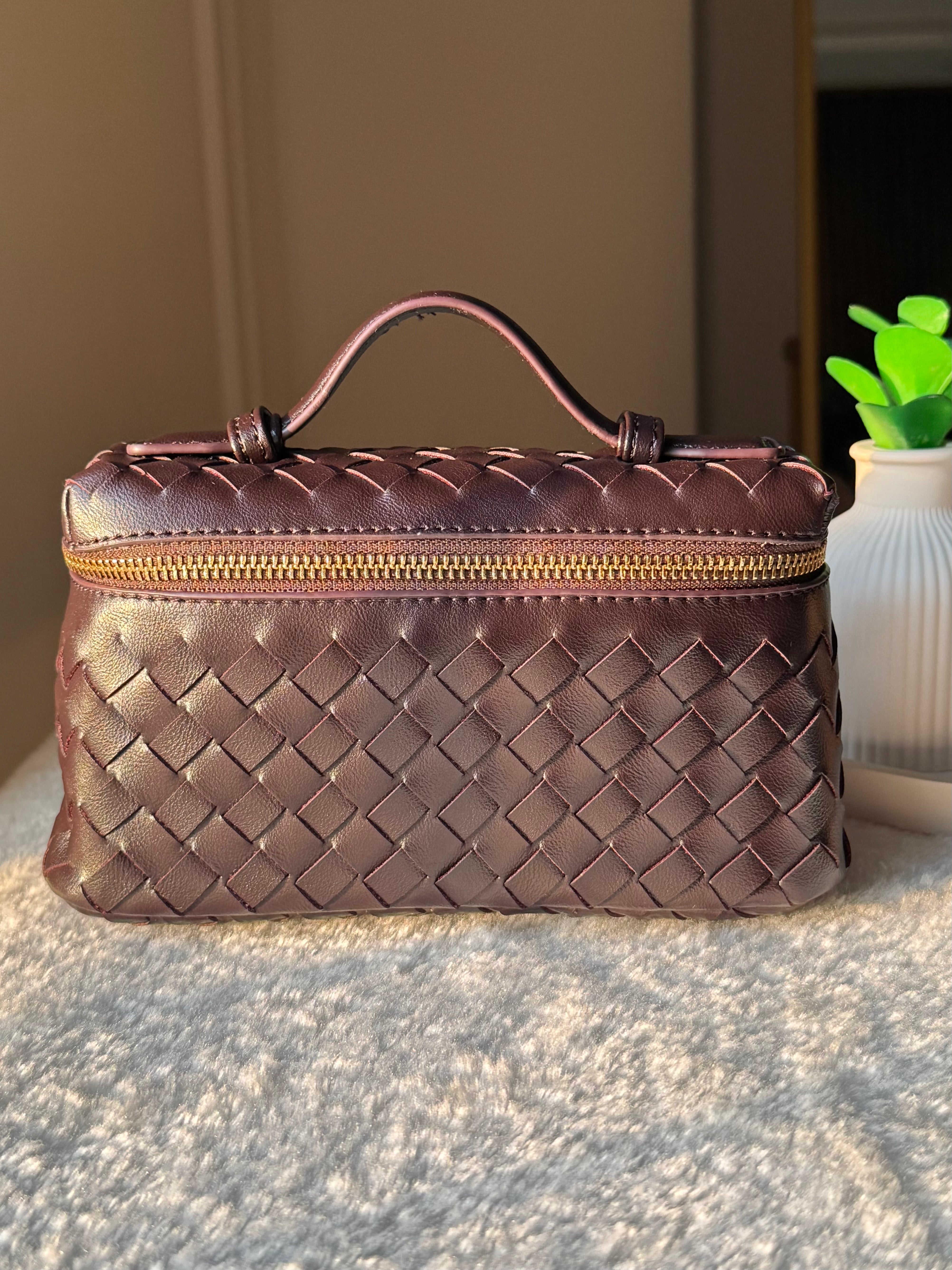 JW Pie Woven Bag with Long Strap (Magenta Purple)
