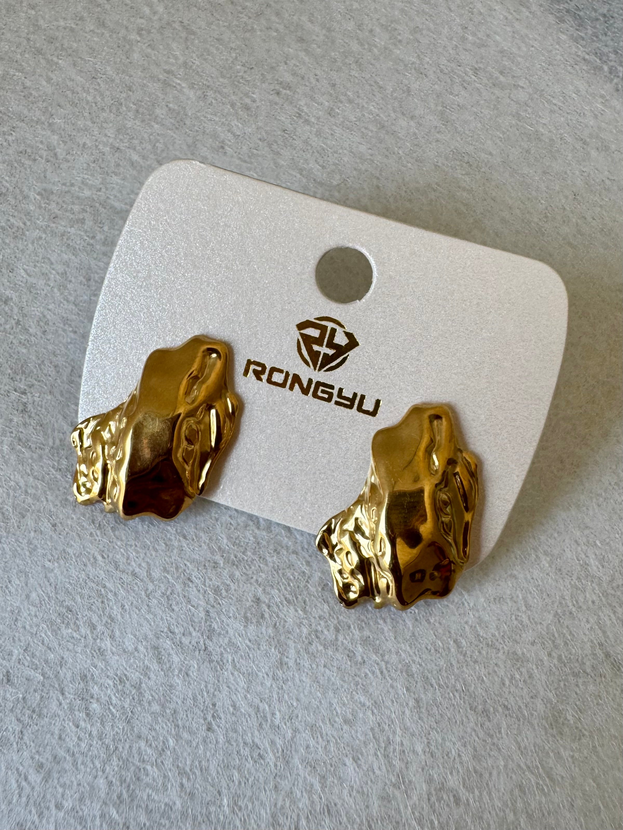 Radiant Majesty Earrings - 18K Gold Plated