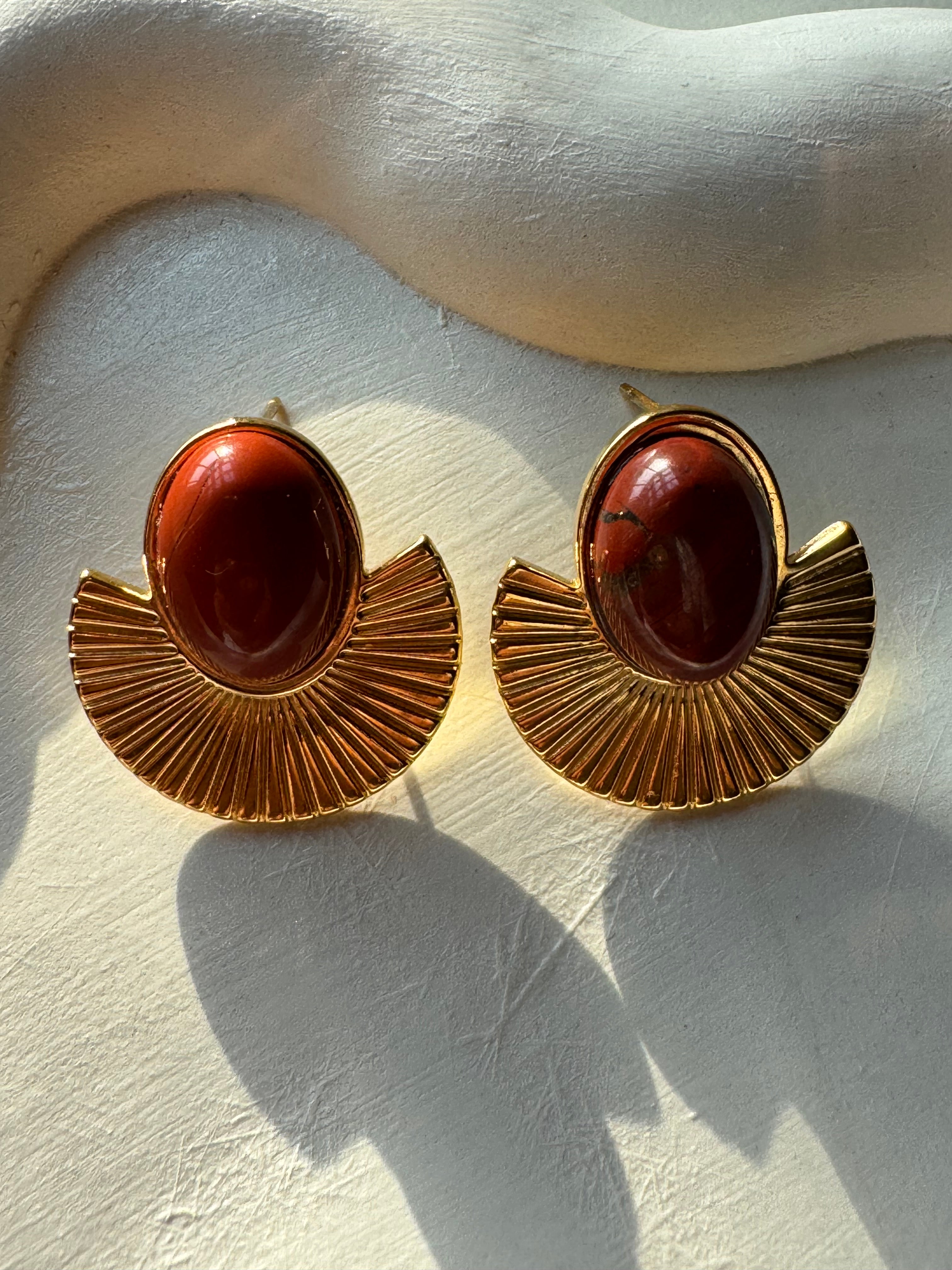 Eden Maroon Earrings