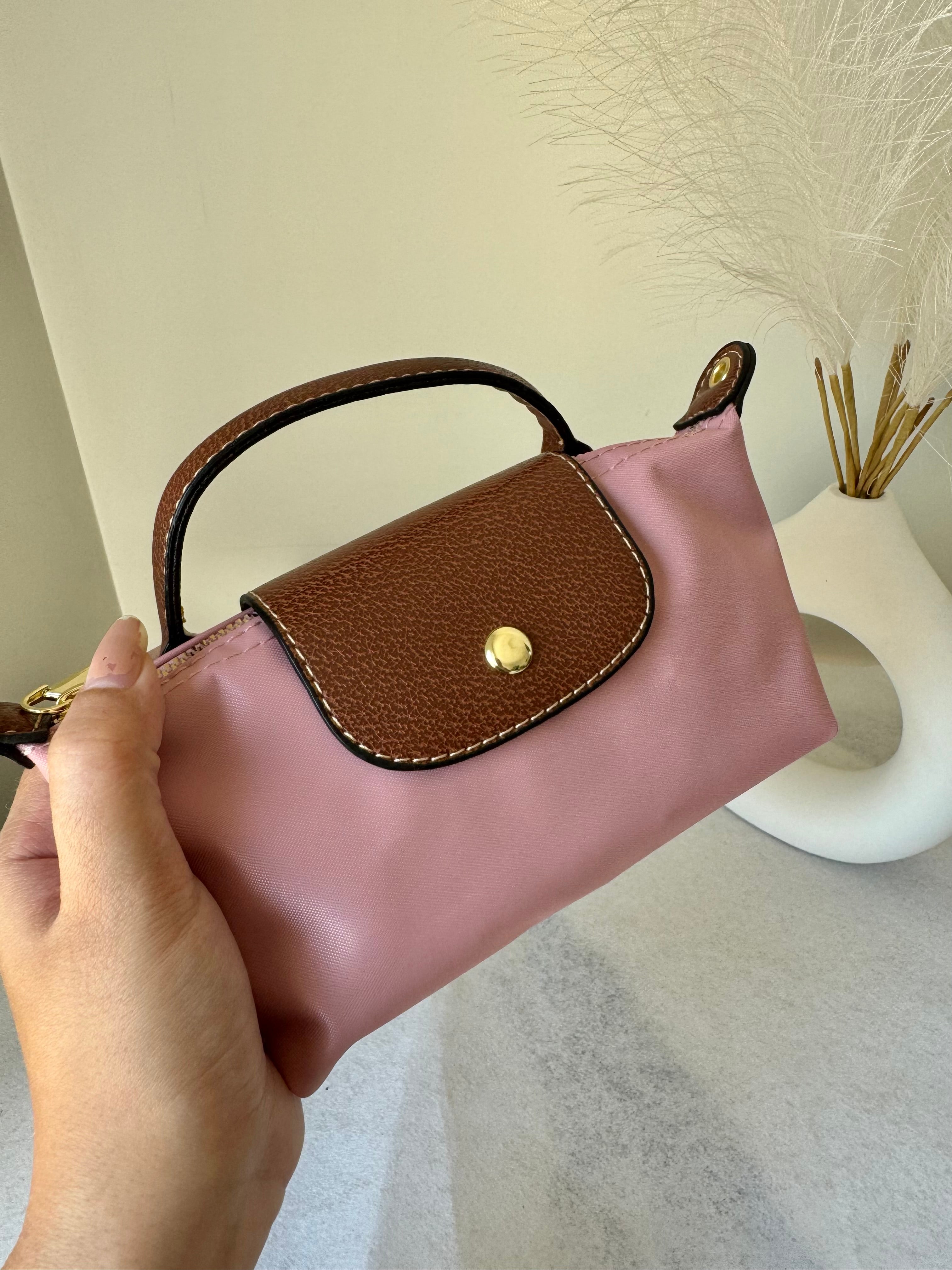 Longchamp Crossbody Bag with Strap - Small Marshmallow Pink (NO LOGO)