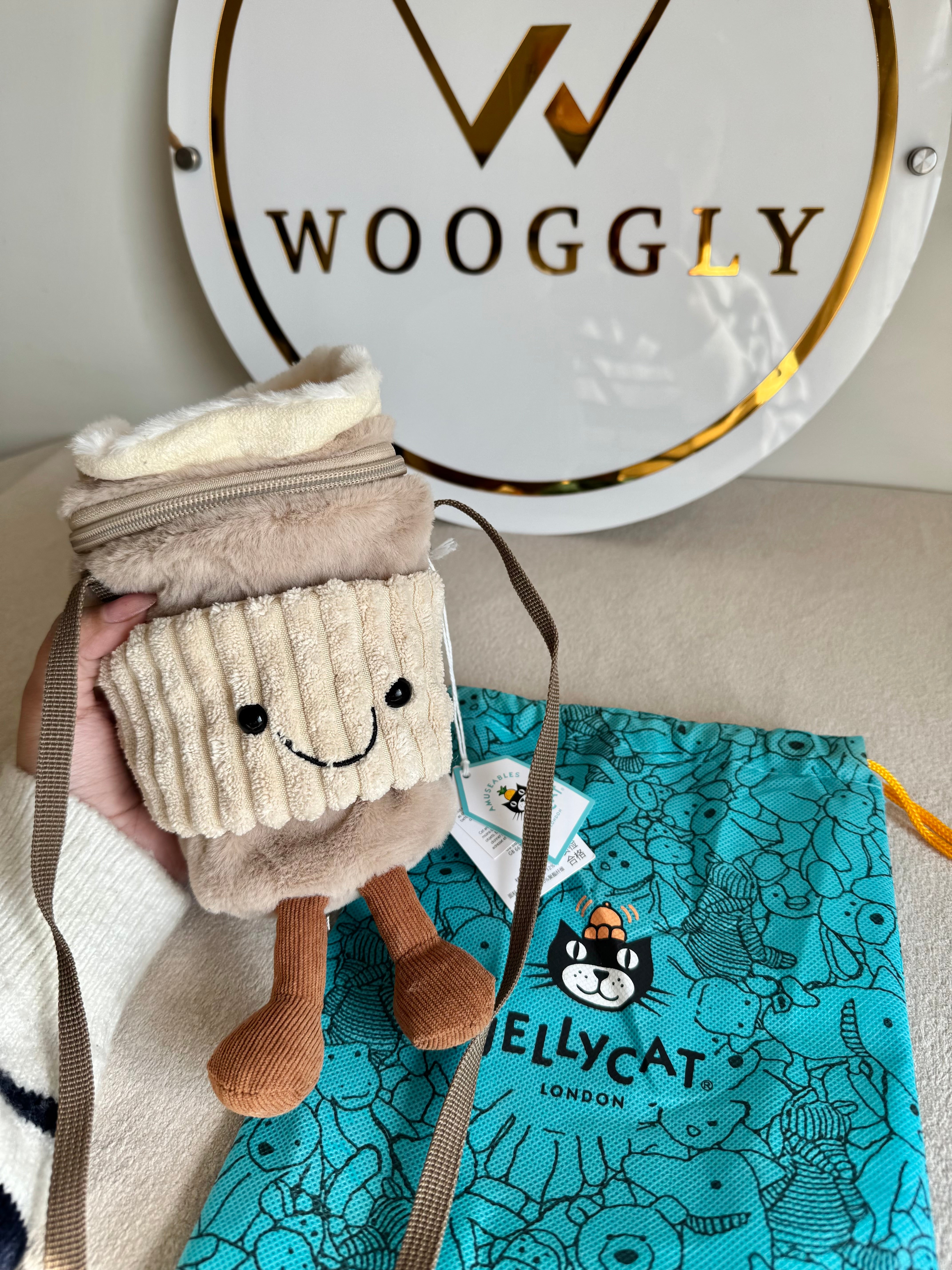 JELLY CAT LONDON - Coffee To Go Bag with Long Strap