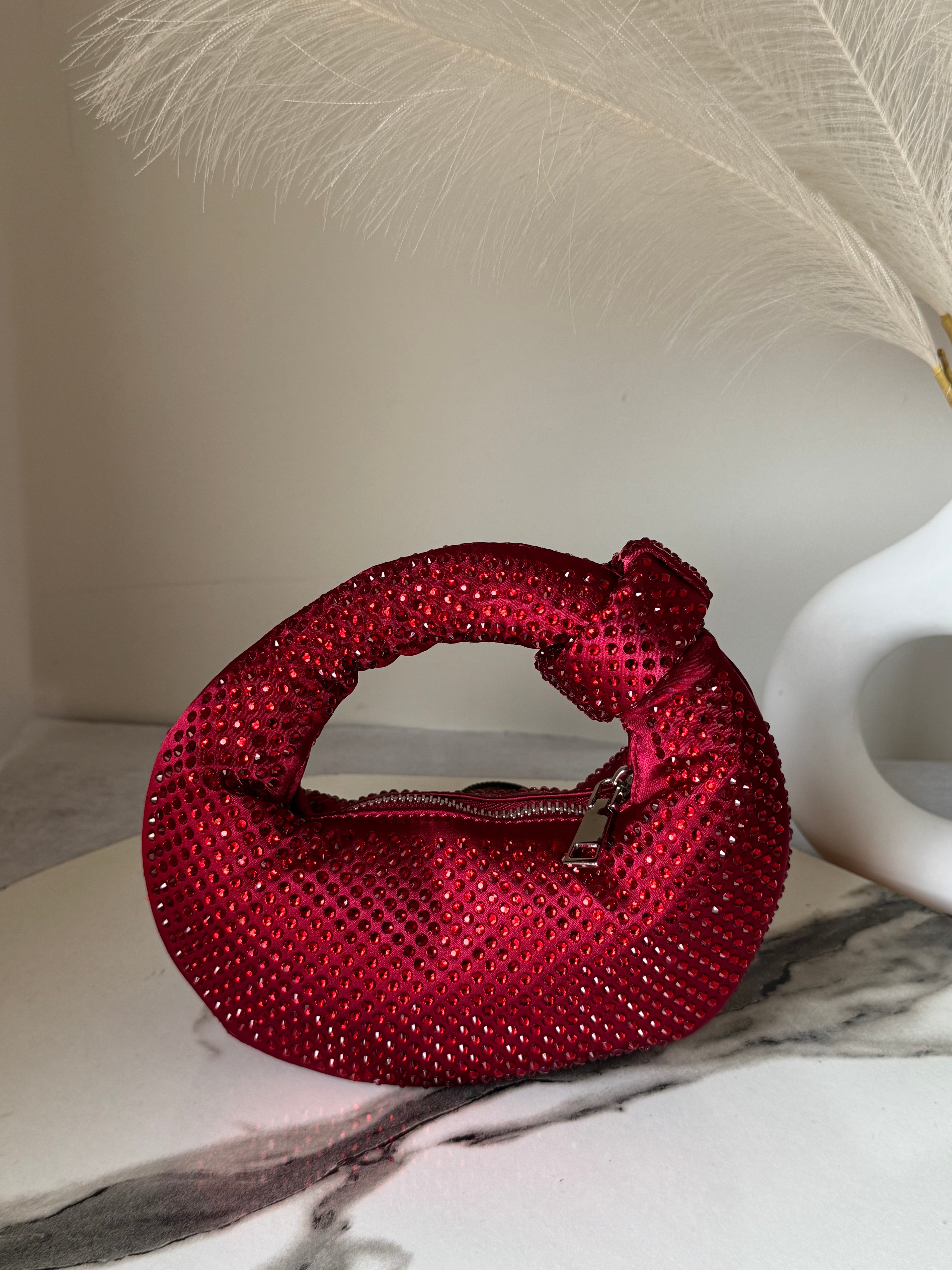 JW PIE Inspired Rhinestone Bag (Red)