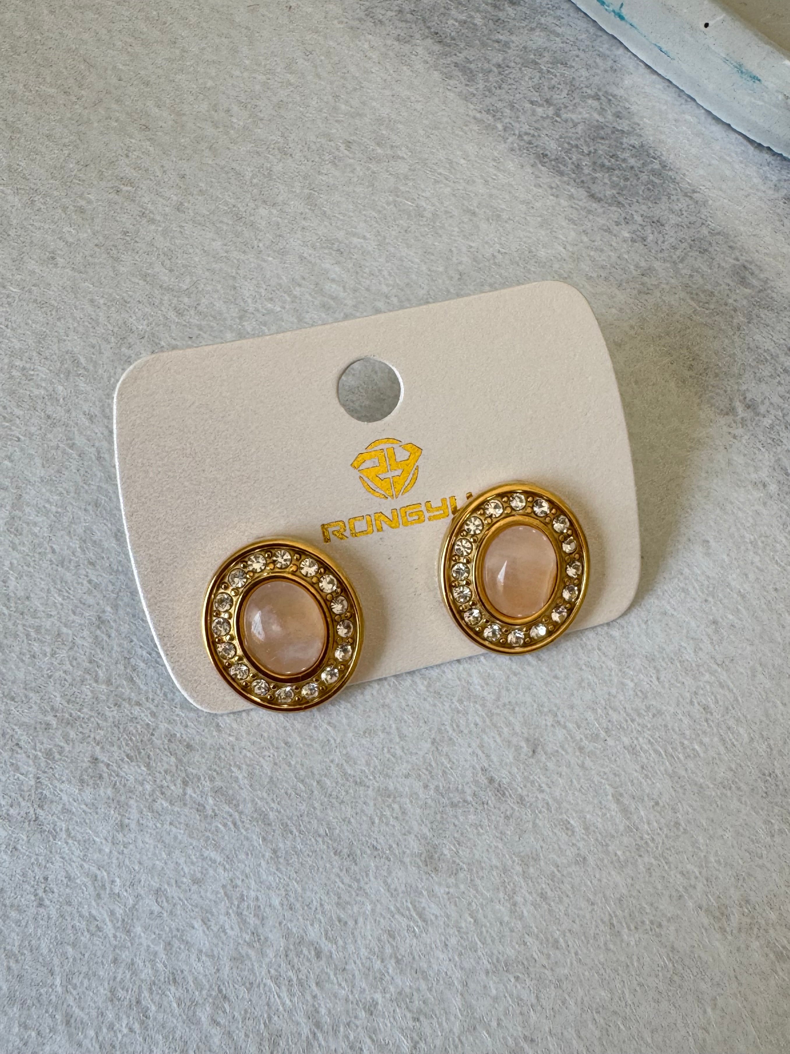 Peach Luxe Studs