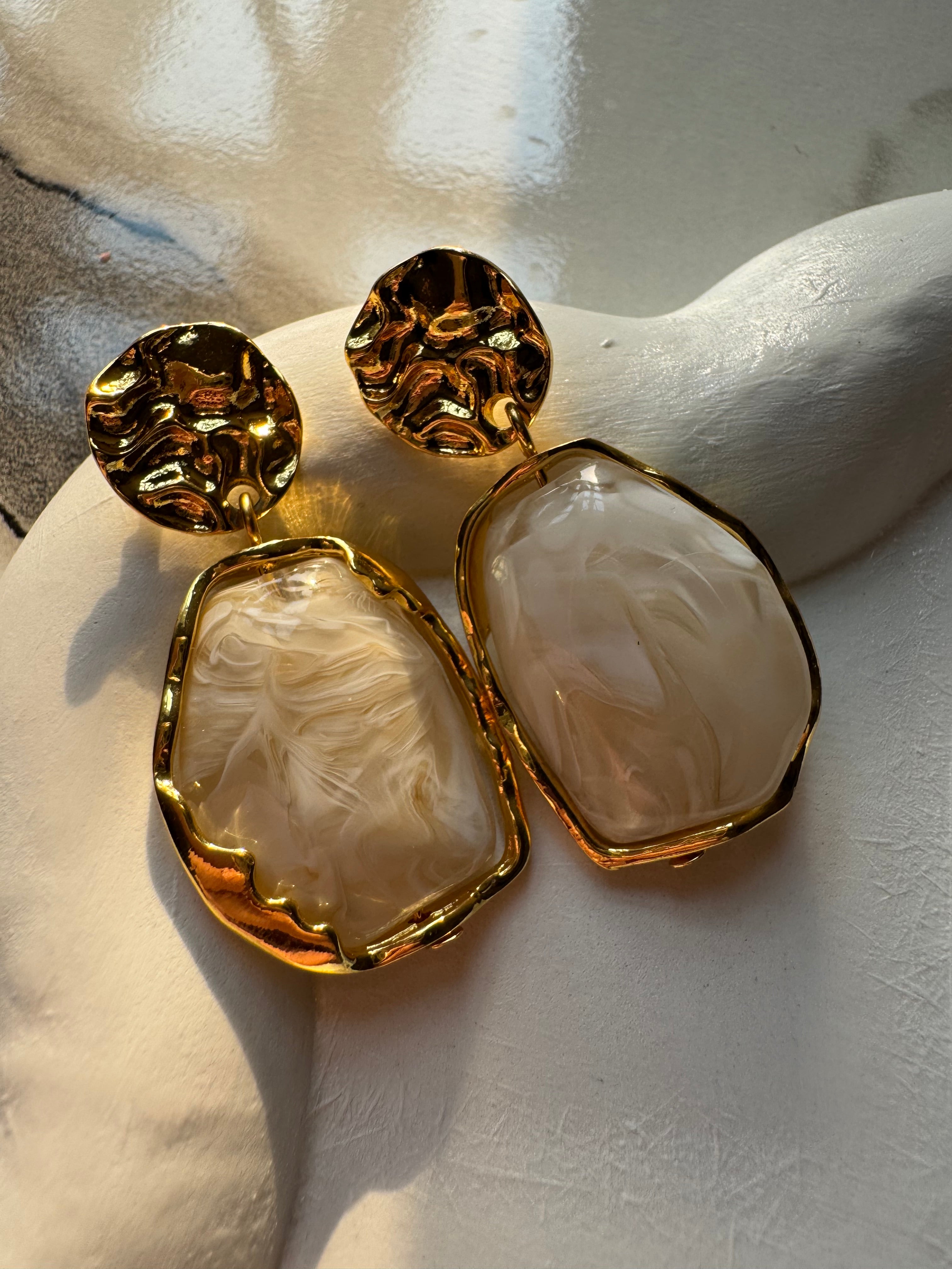 Moonlit GoldStuds - 18K Gold Plated