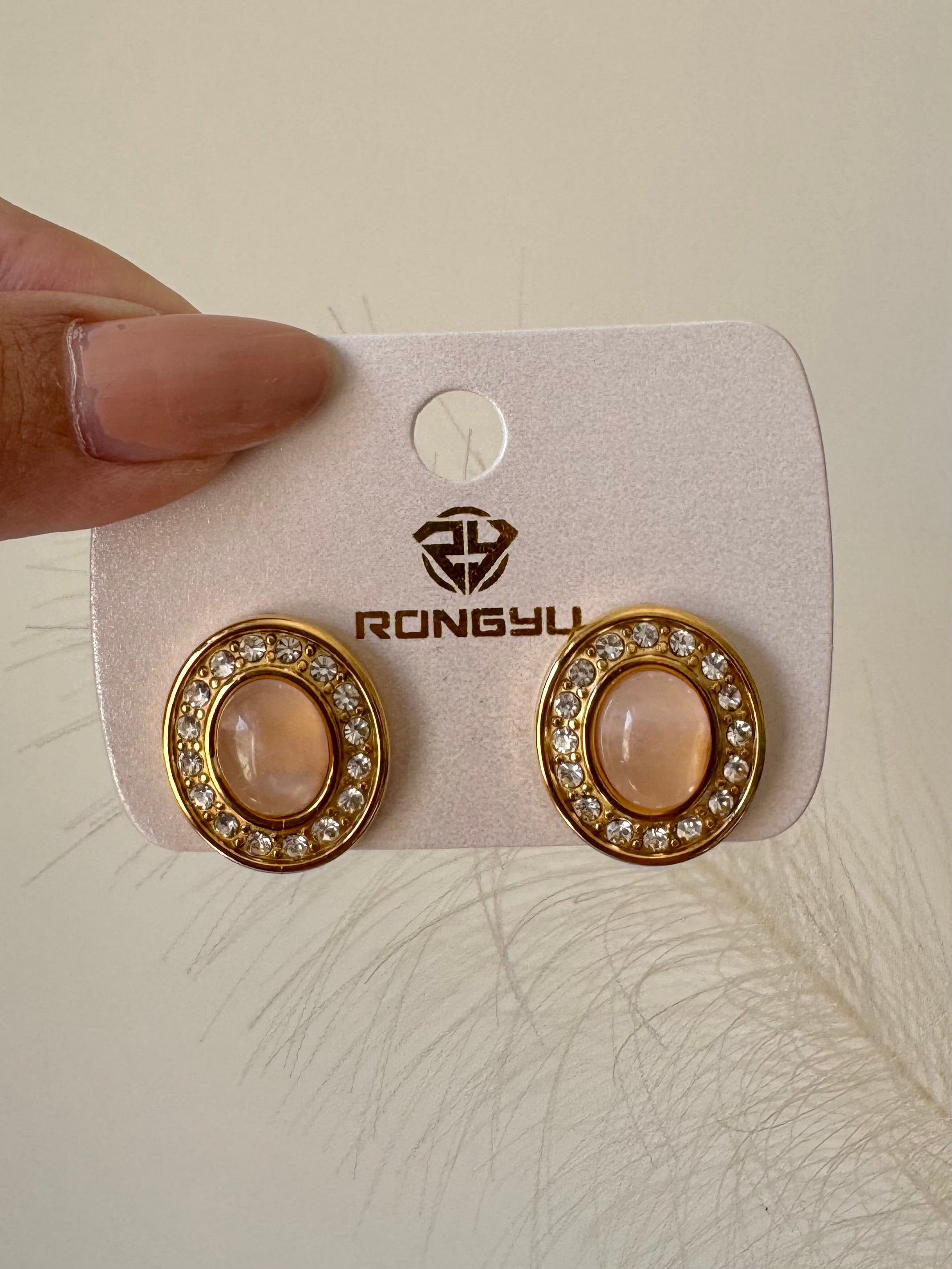 Peach Luxe Studs