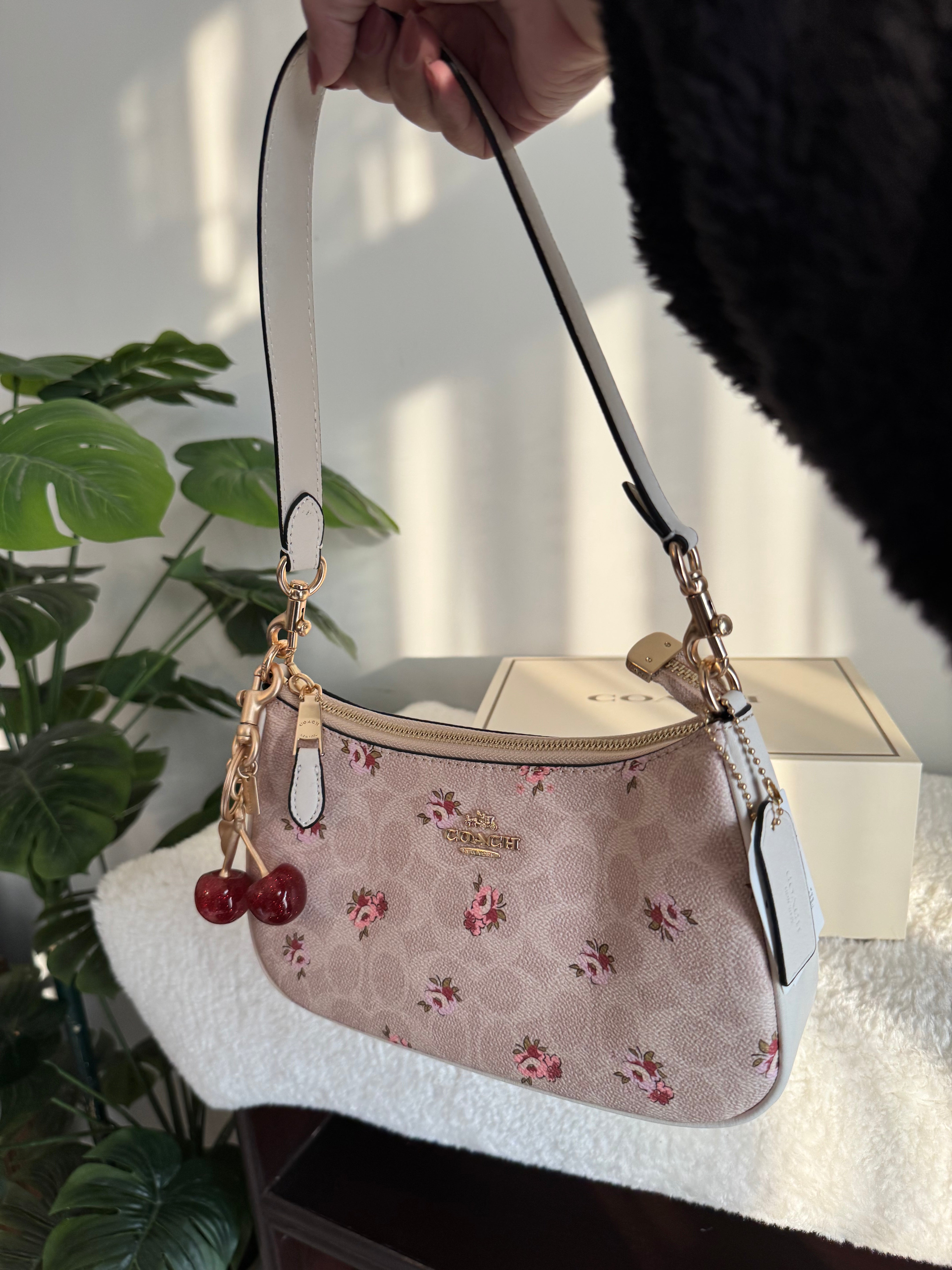 COACH TERI PREMIUM with Coach Cherry Charm (Floral) - BOX PACKING