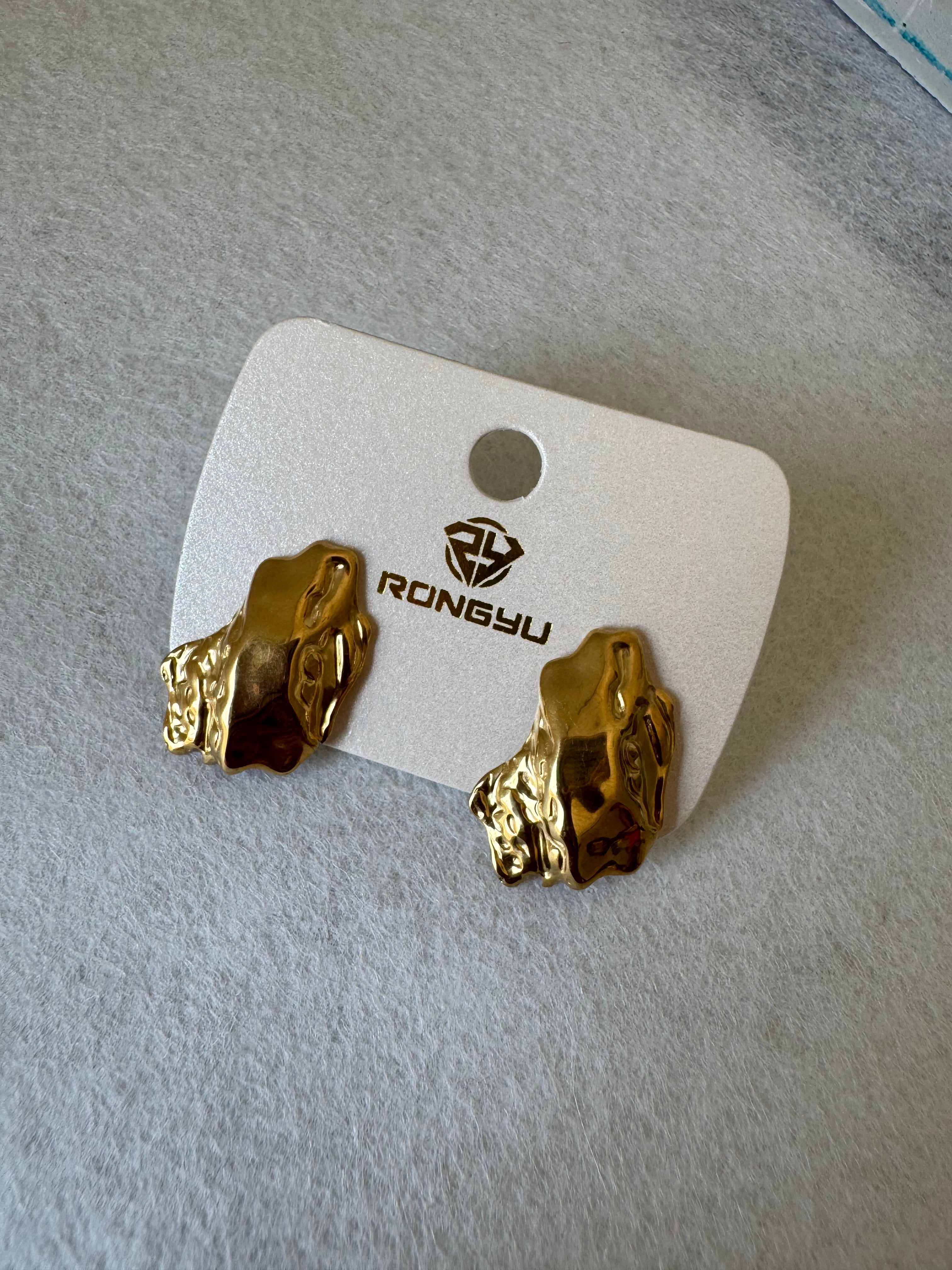 Radiant Majesty Earrings - 18K Gold Plated
