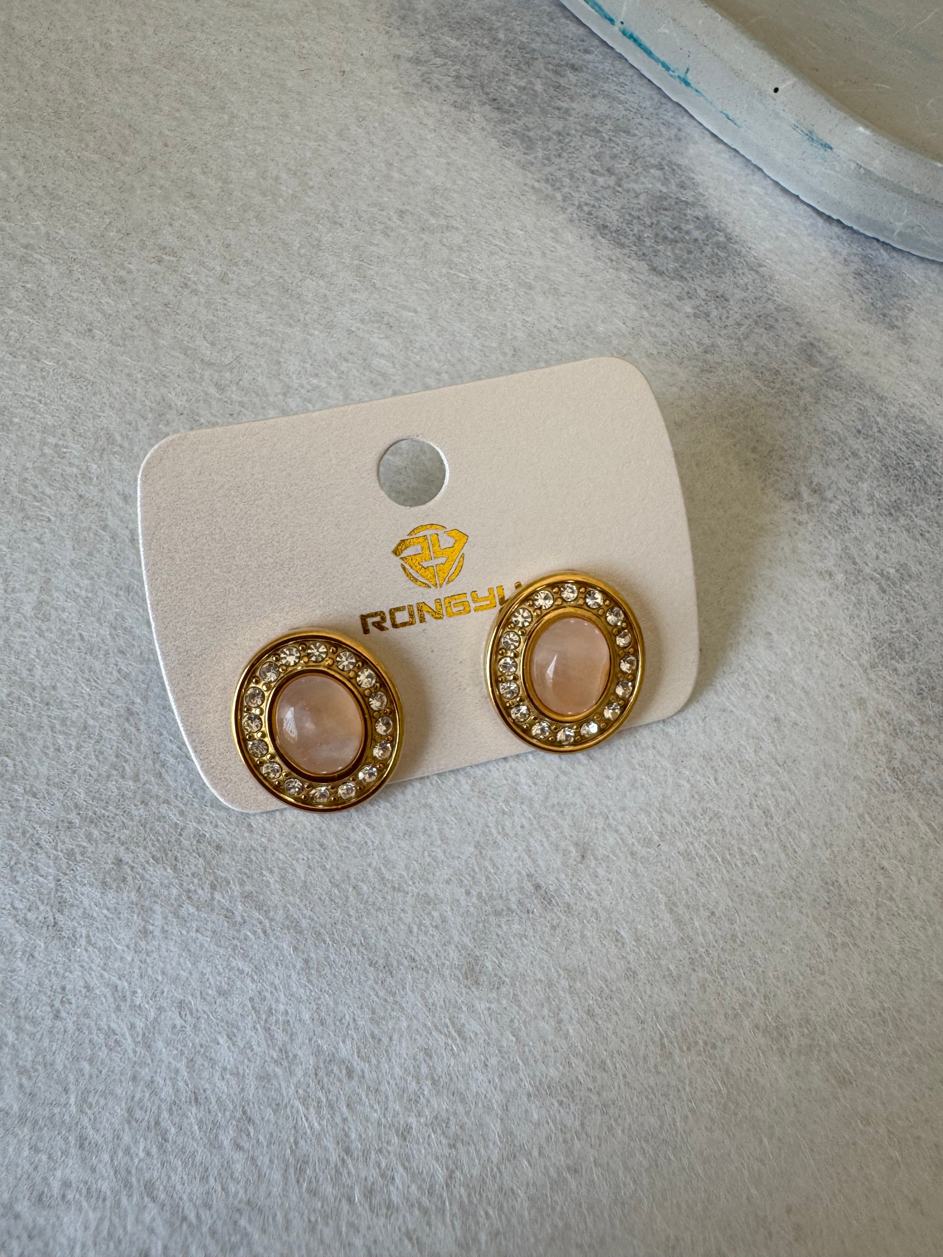 Peach Luxe Studs