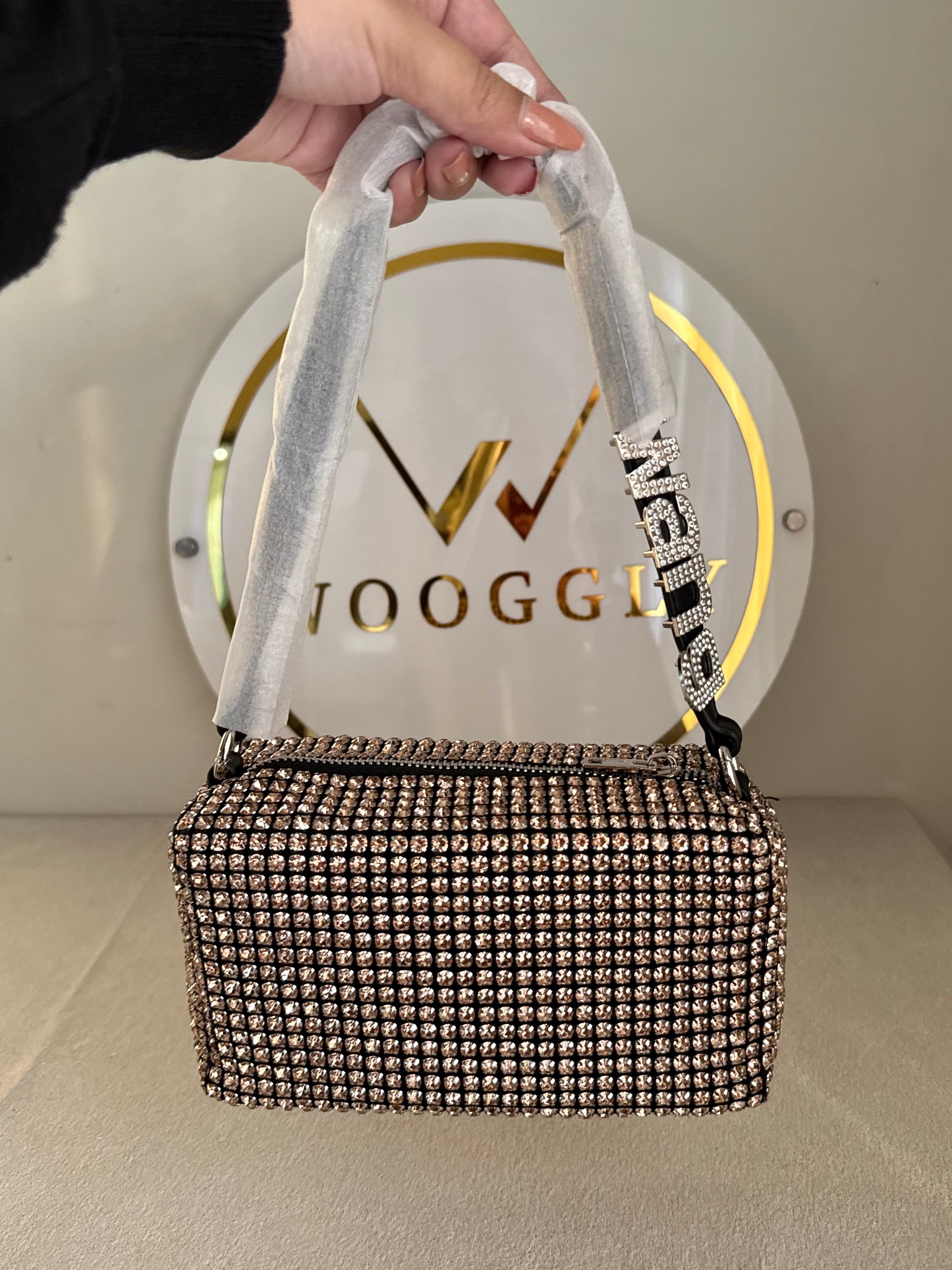 Alexander Wang Rhinestone Evening Clutch (Pink)