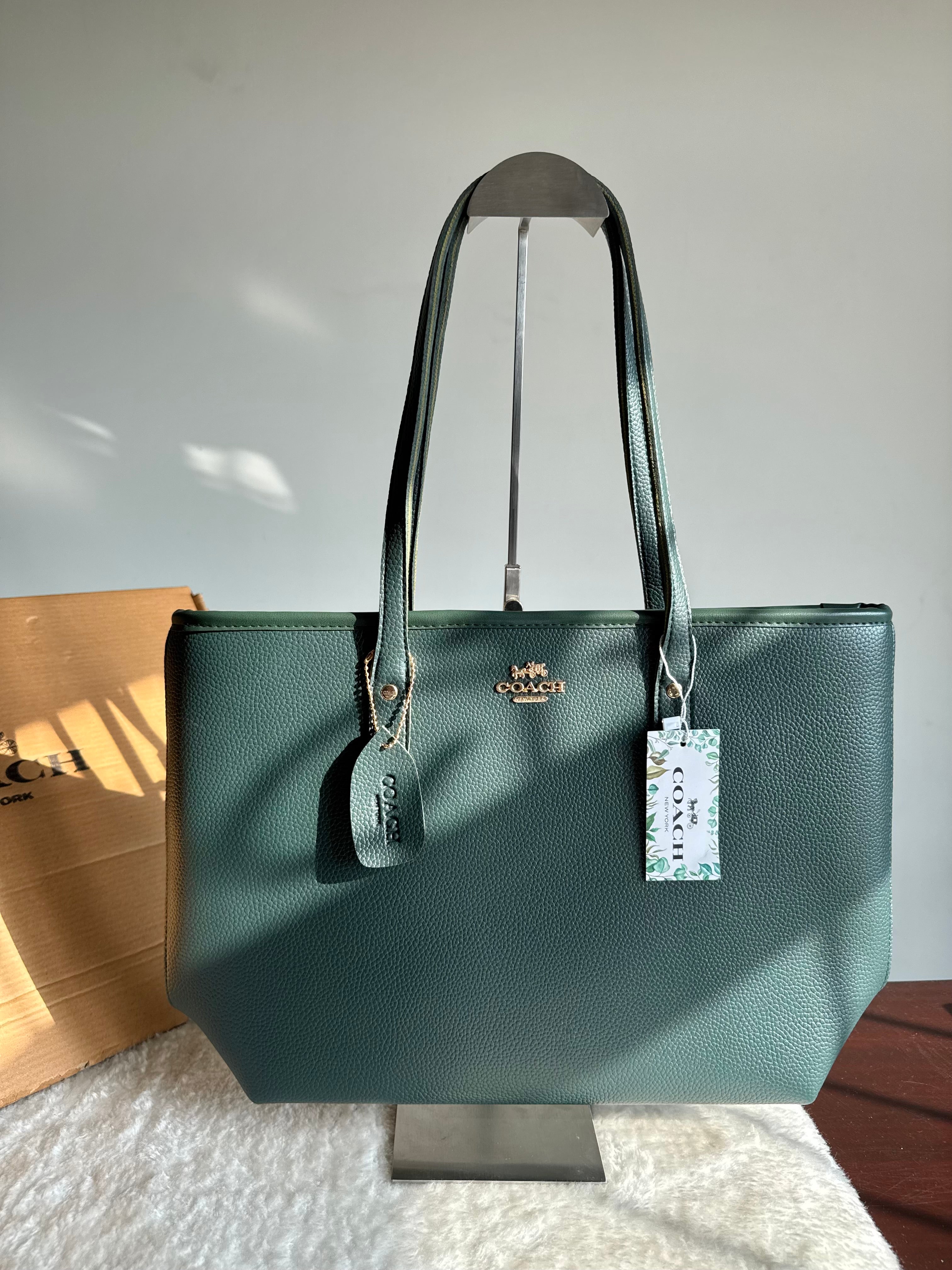 COACH City Tote Bag PREMIUM - Green (BOX PACKING)
