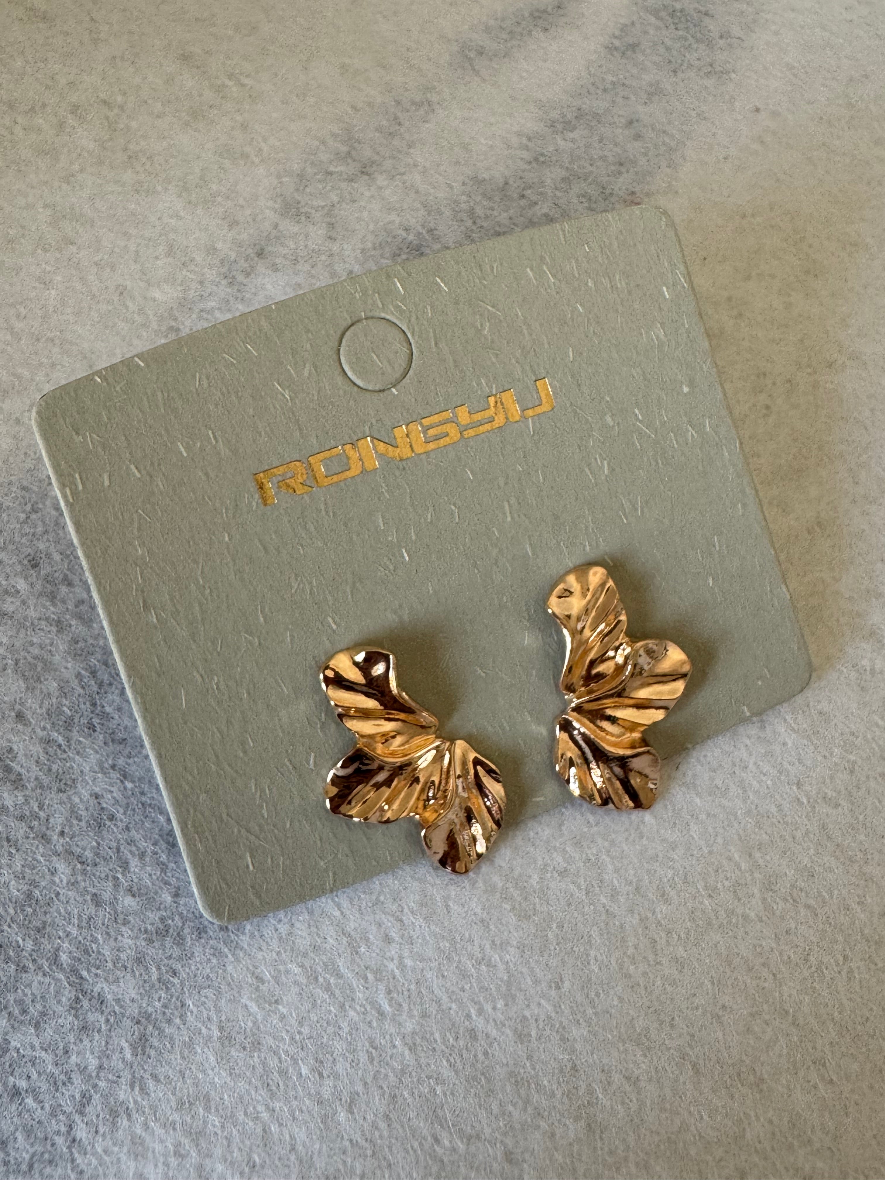 Gold Chunky Studs - 18K Gold Plated