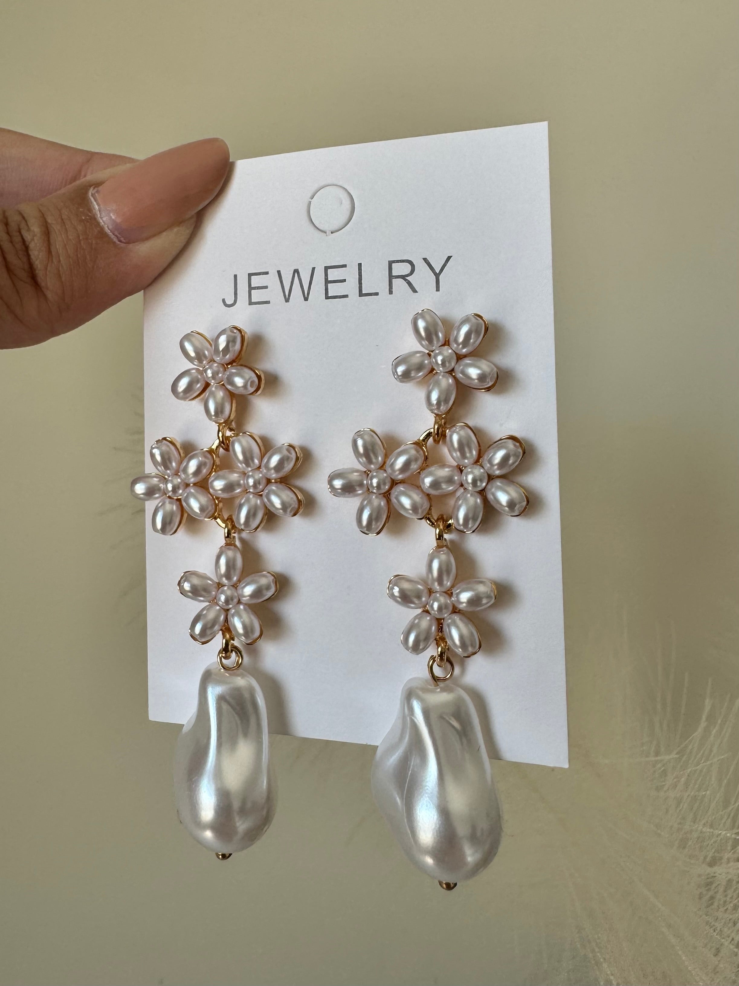 Majestic Pearl Drape Earrings