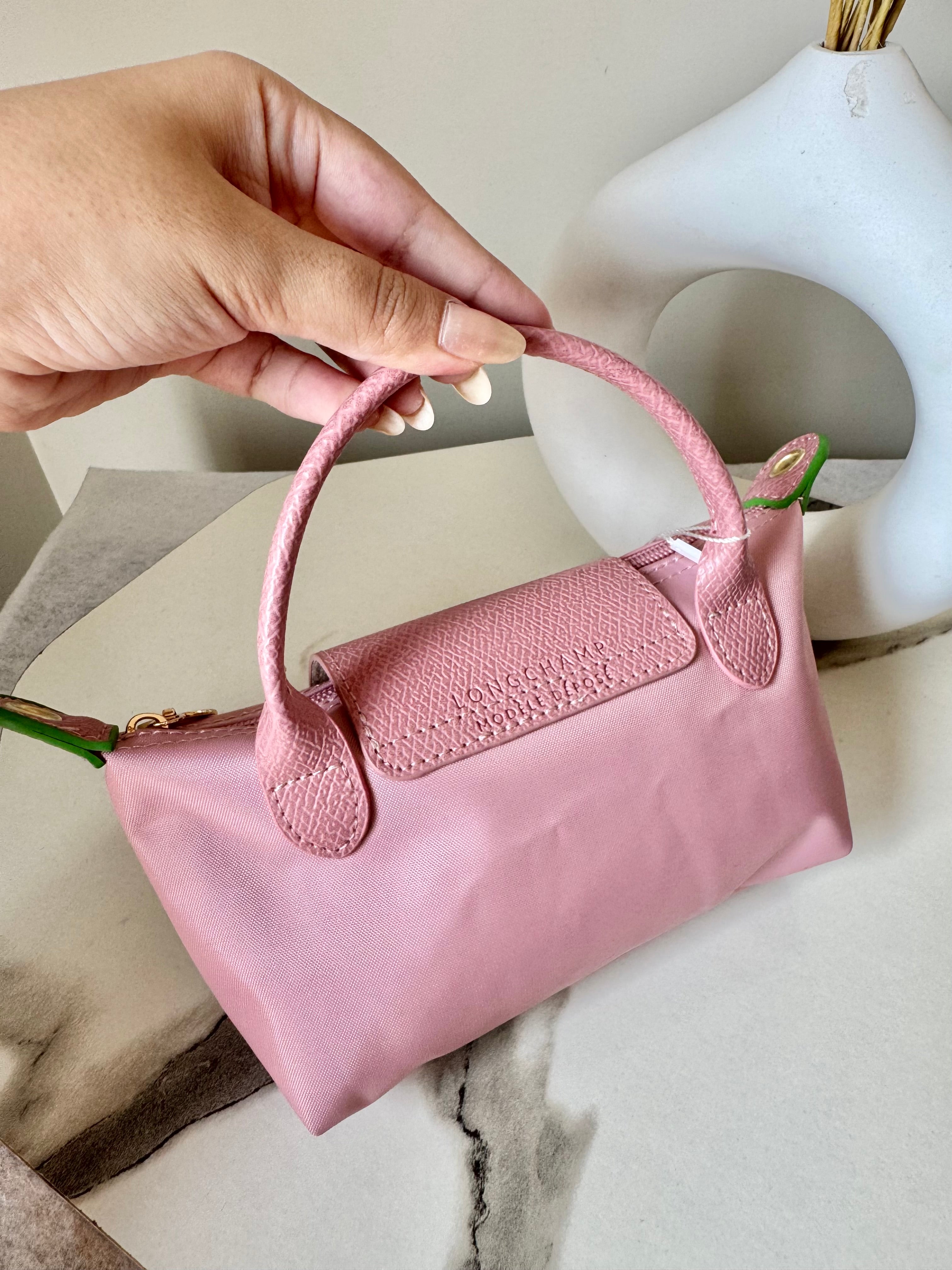 LongChamp Crossbody Bag with Strap - Marshmallow Pink (WITH BRAND LOGO)