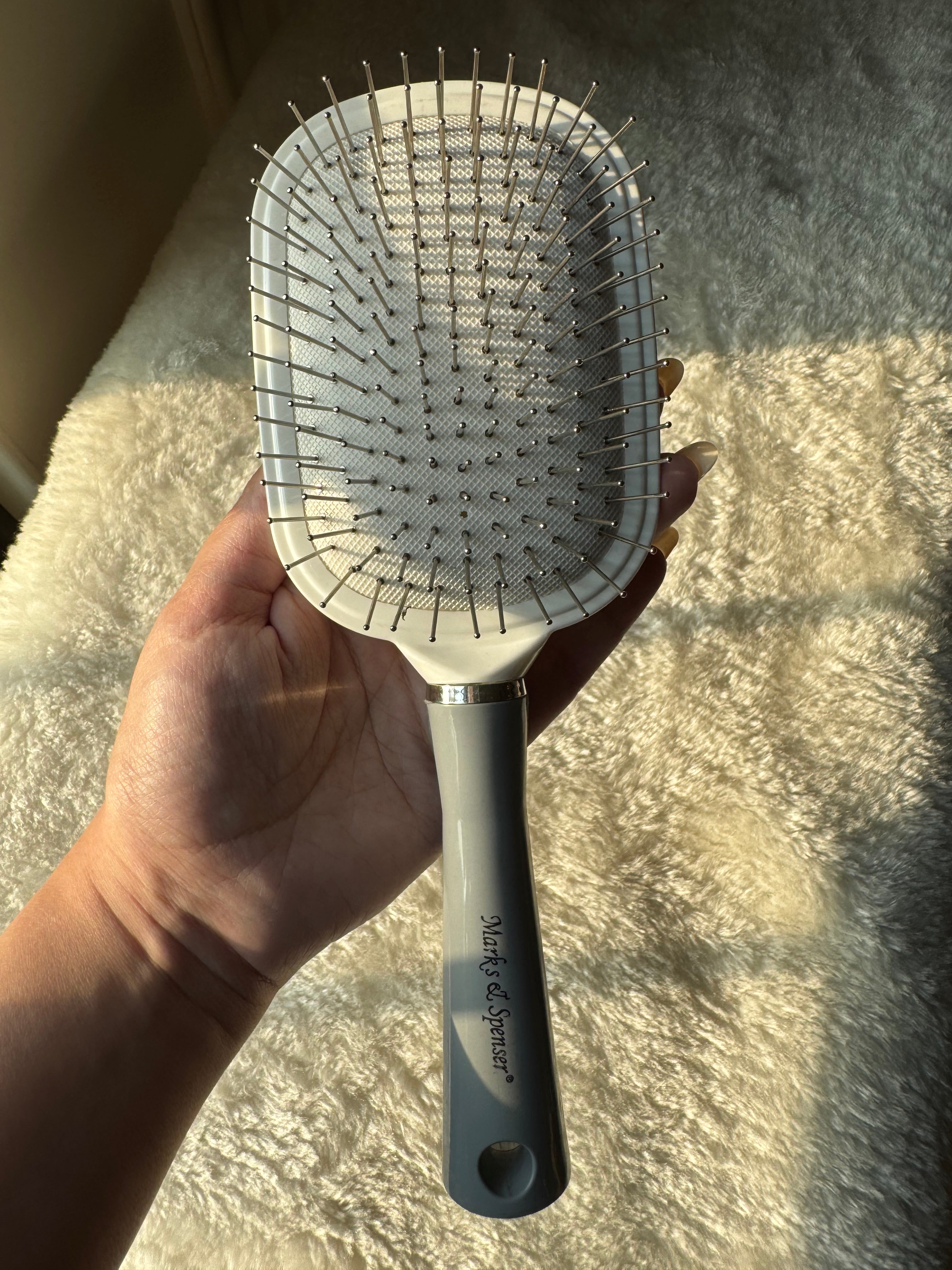 Grey & White Softest Hair Brush