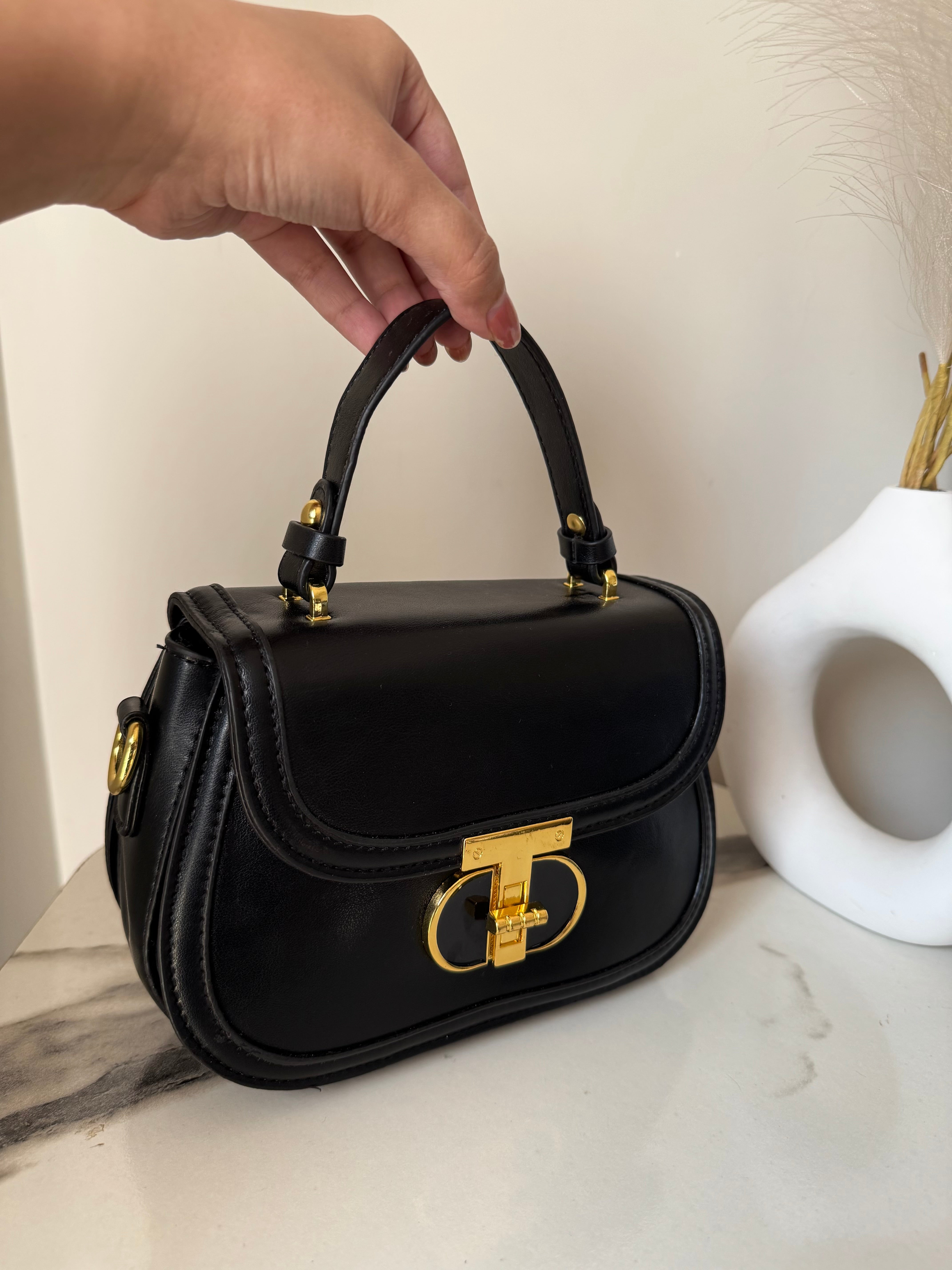 Bella Bag with Long Strap - Black