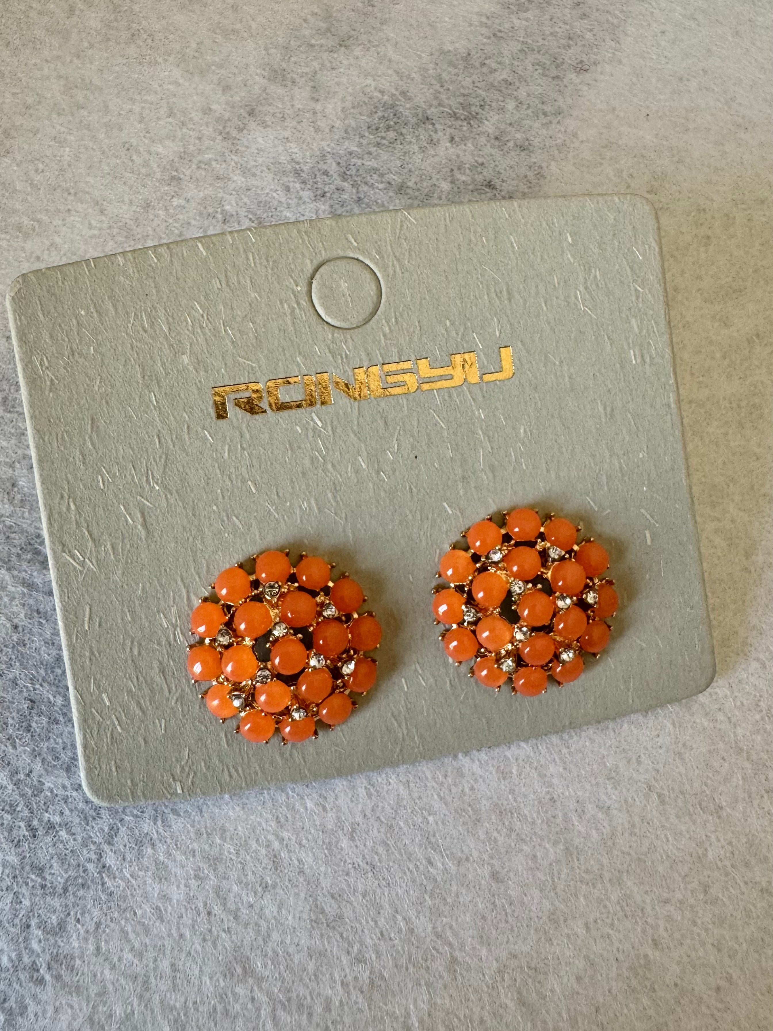 Peach Bloom Studs