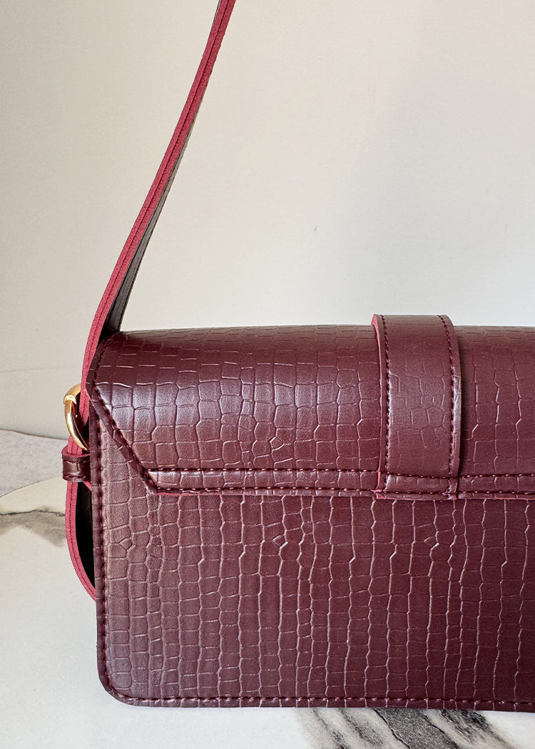 Ella Shoulder Bag - Maroon