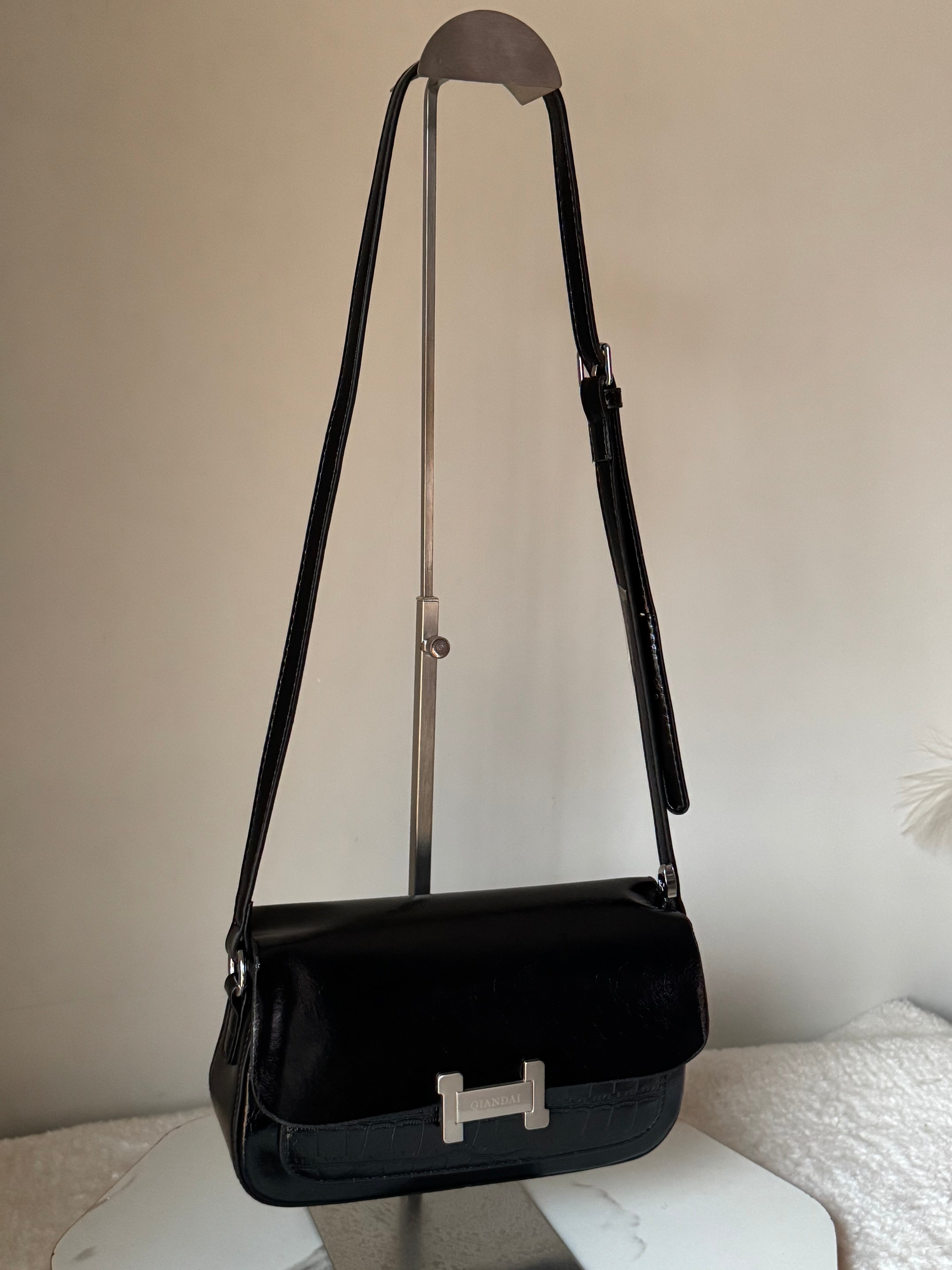 Milano Bag with Long Strap (Black)
