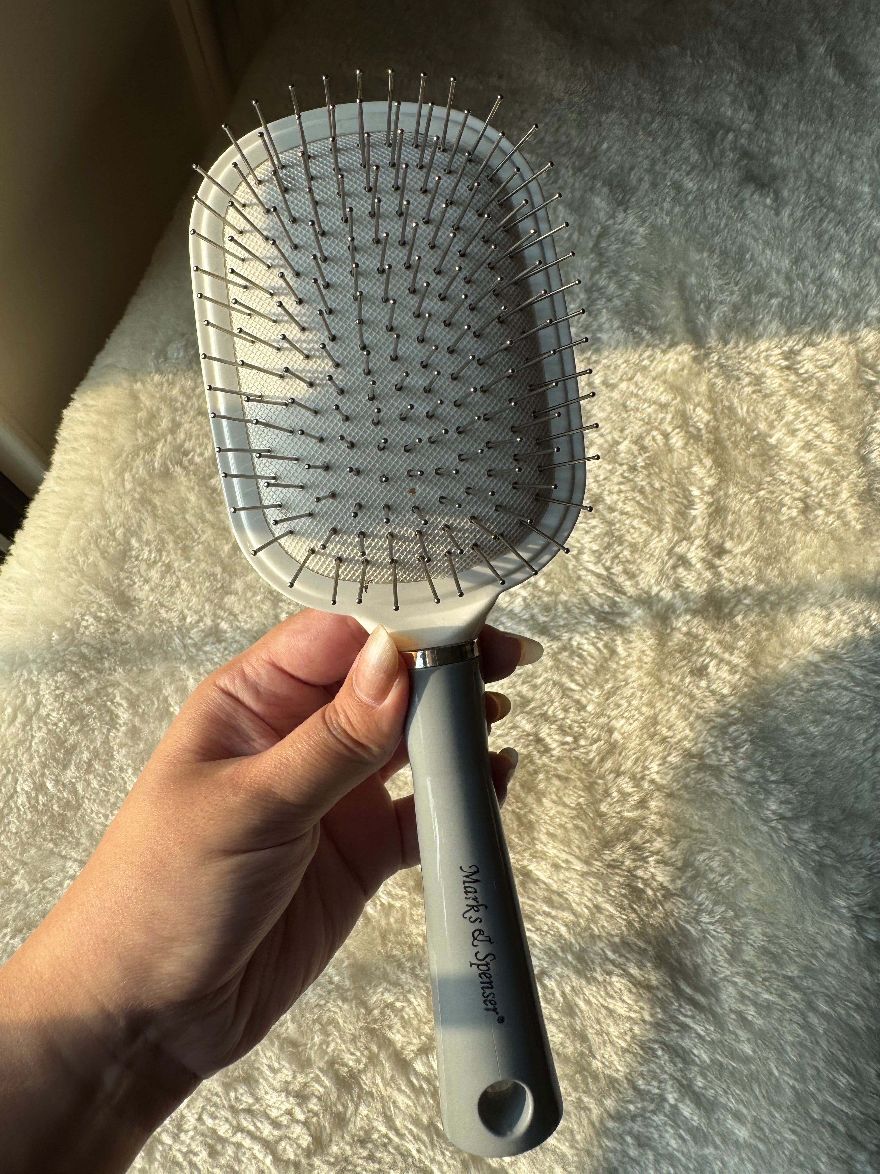 Grey & White Softest Hair Brush
