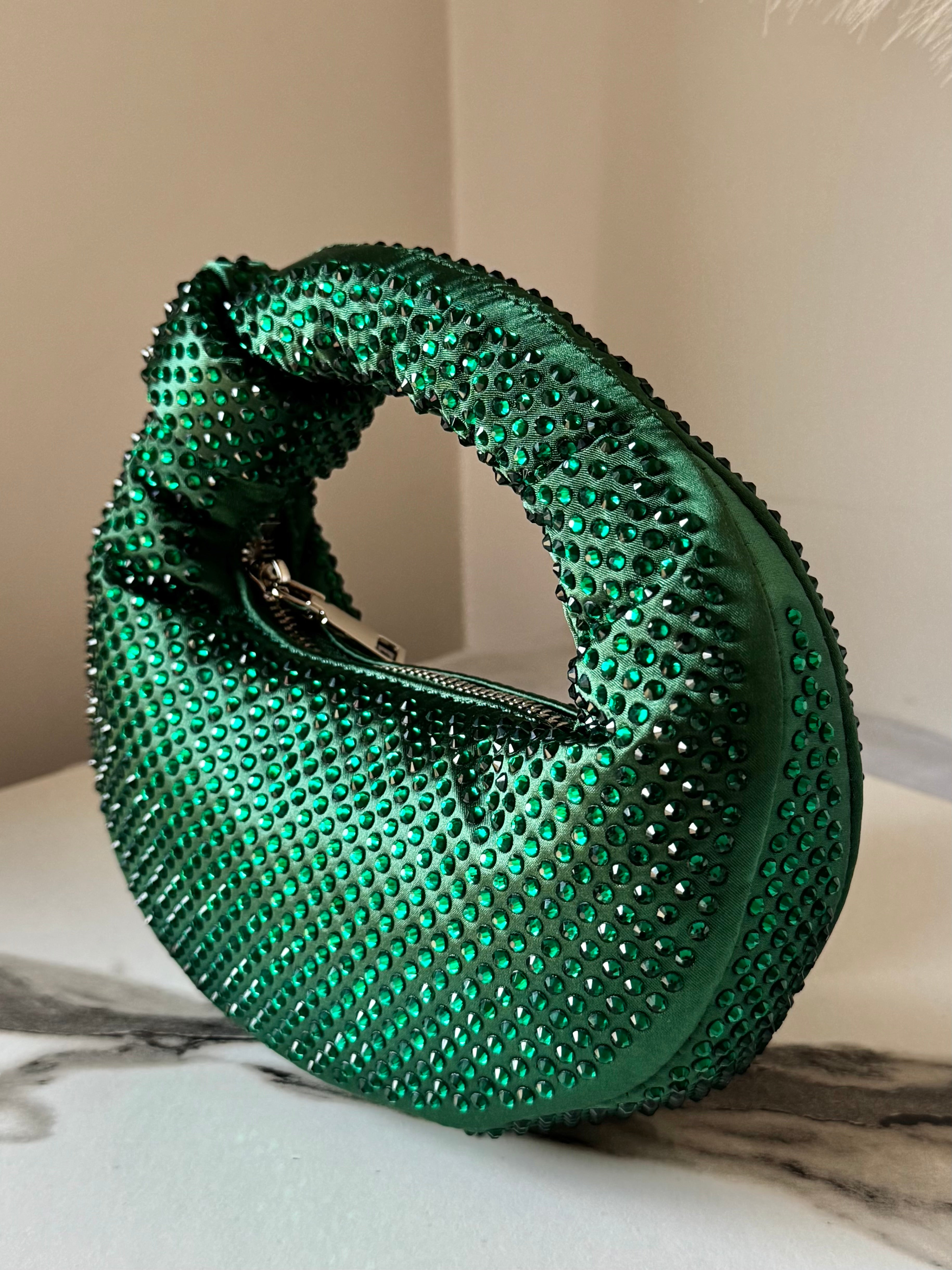 JW PIE Inspired Rhinestone Bag (Green)
