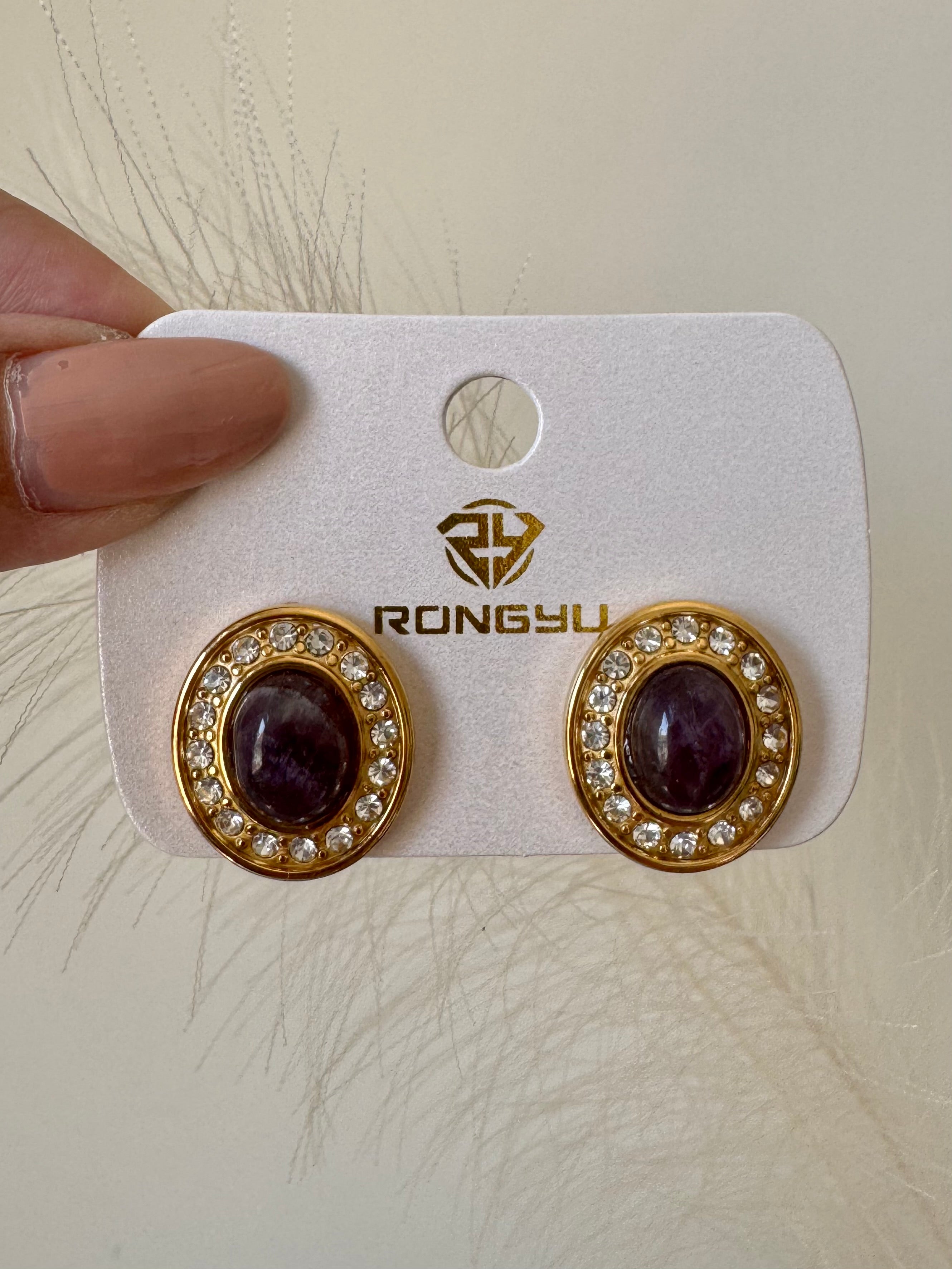 Purple Luxe Studs