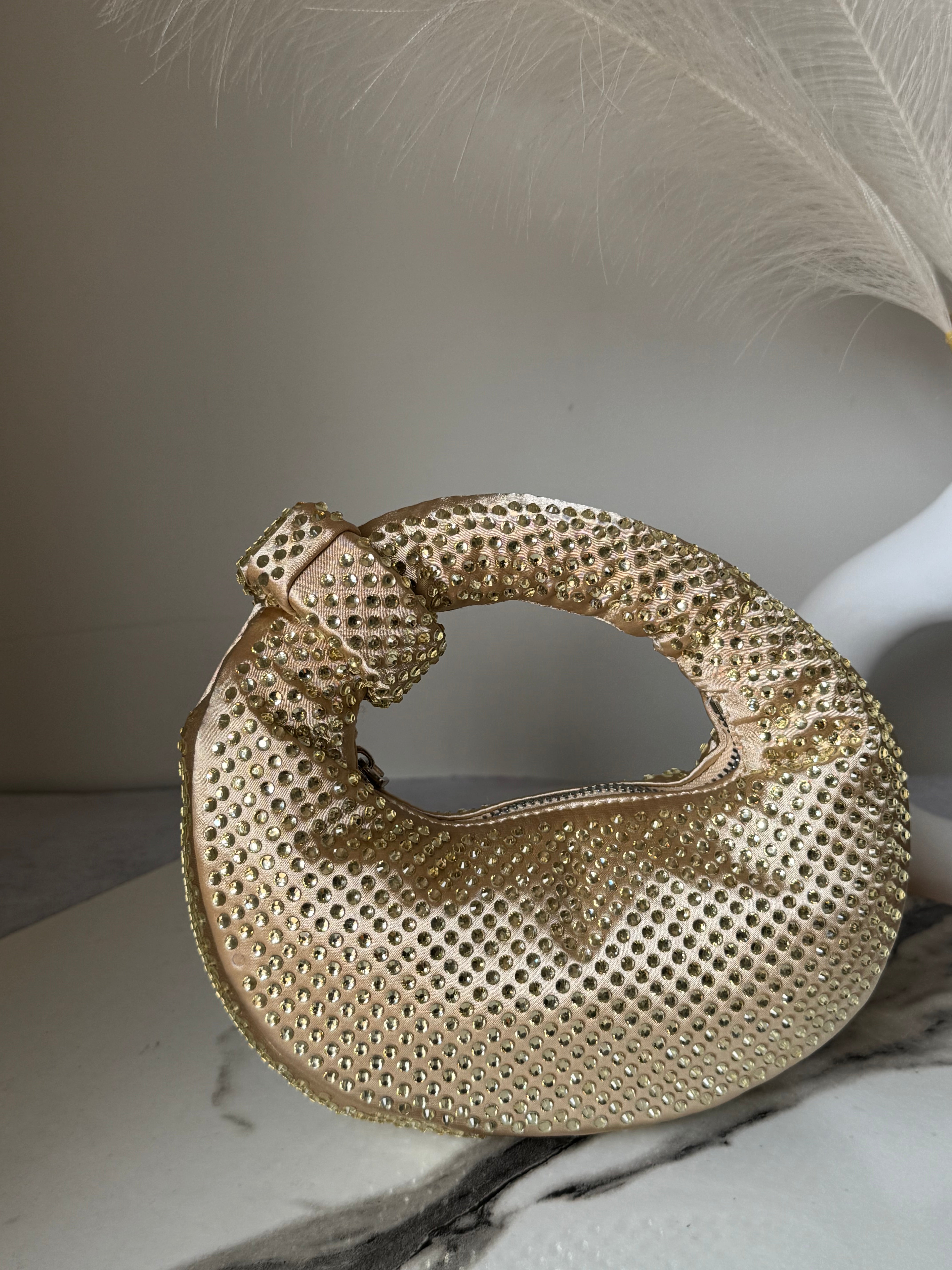 JW PIE Inspired Rhinestone Bag (Gold)