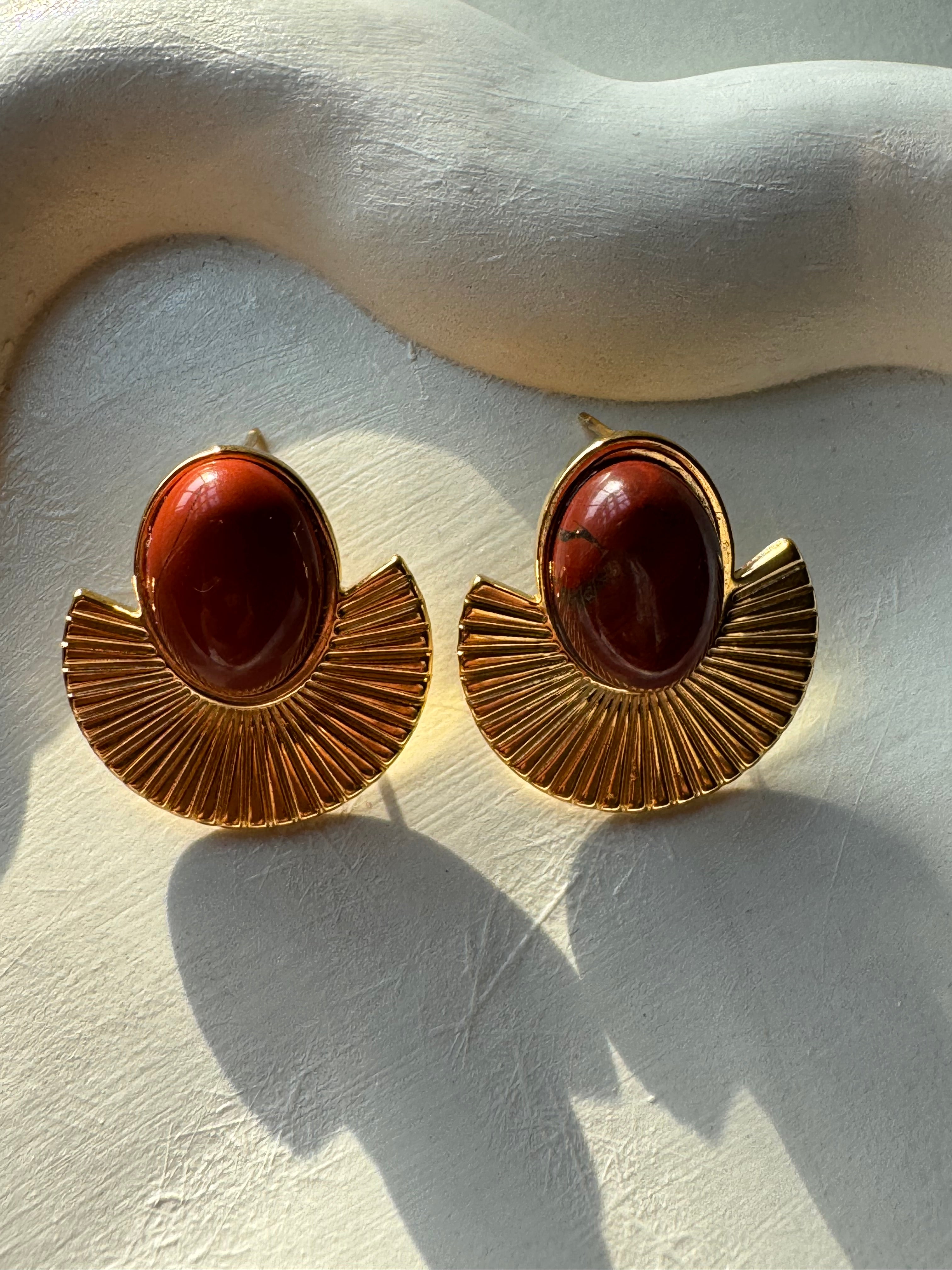 Eden Maroon Earrings