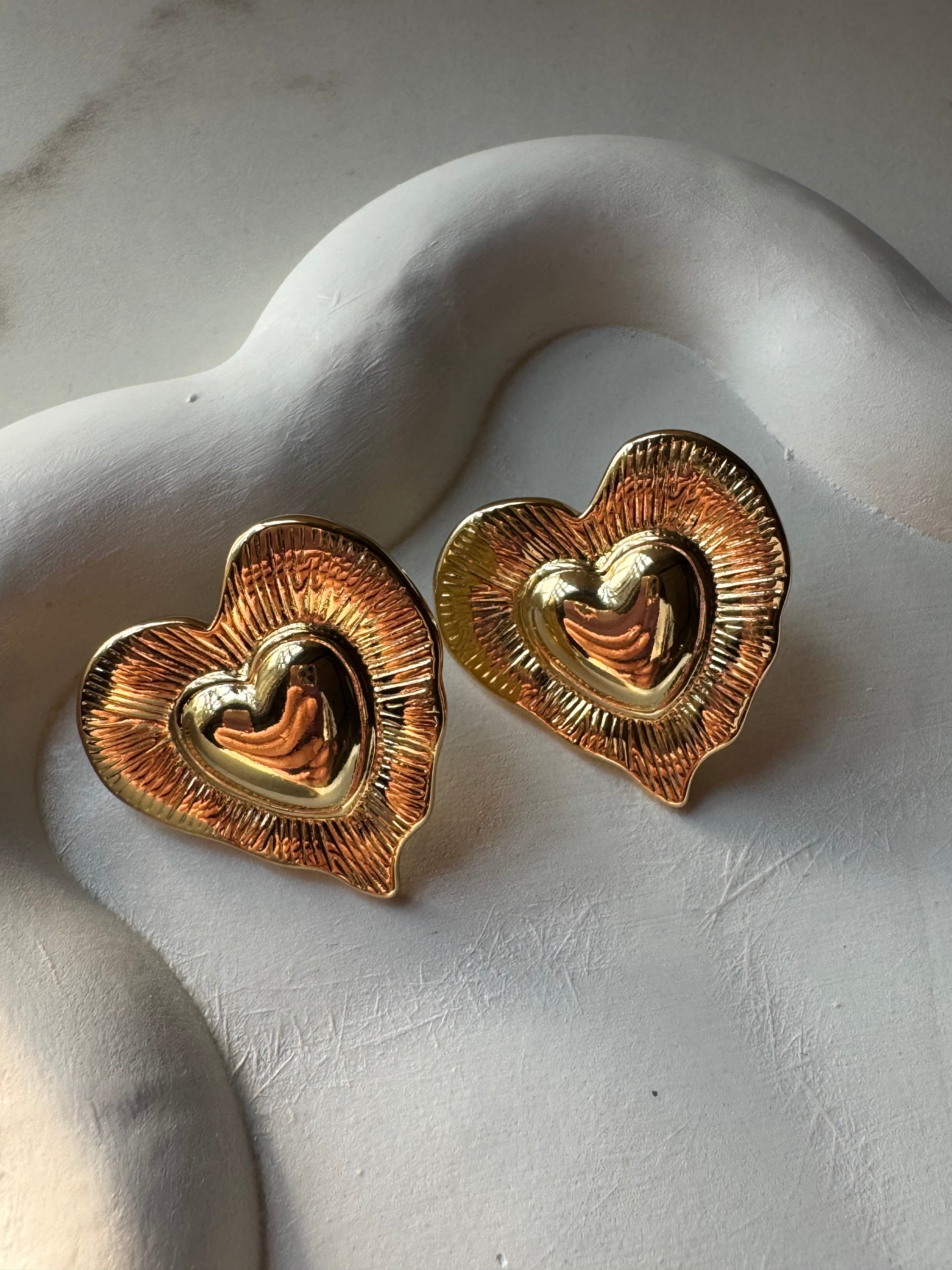 Love Studs - 18K Gold Plated