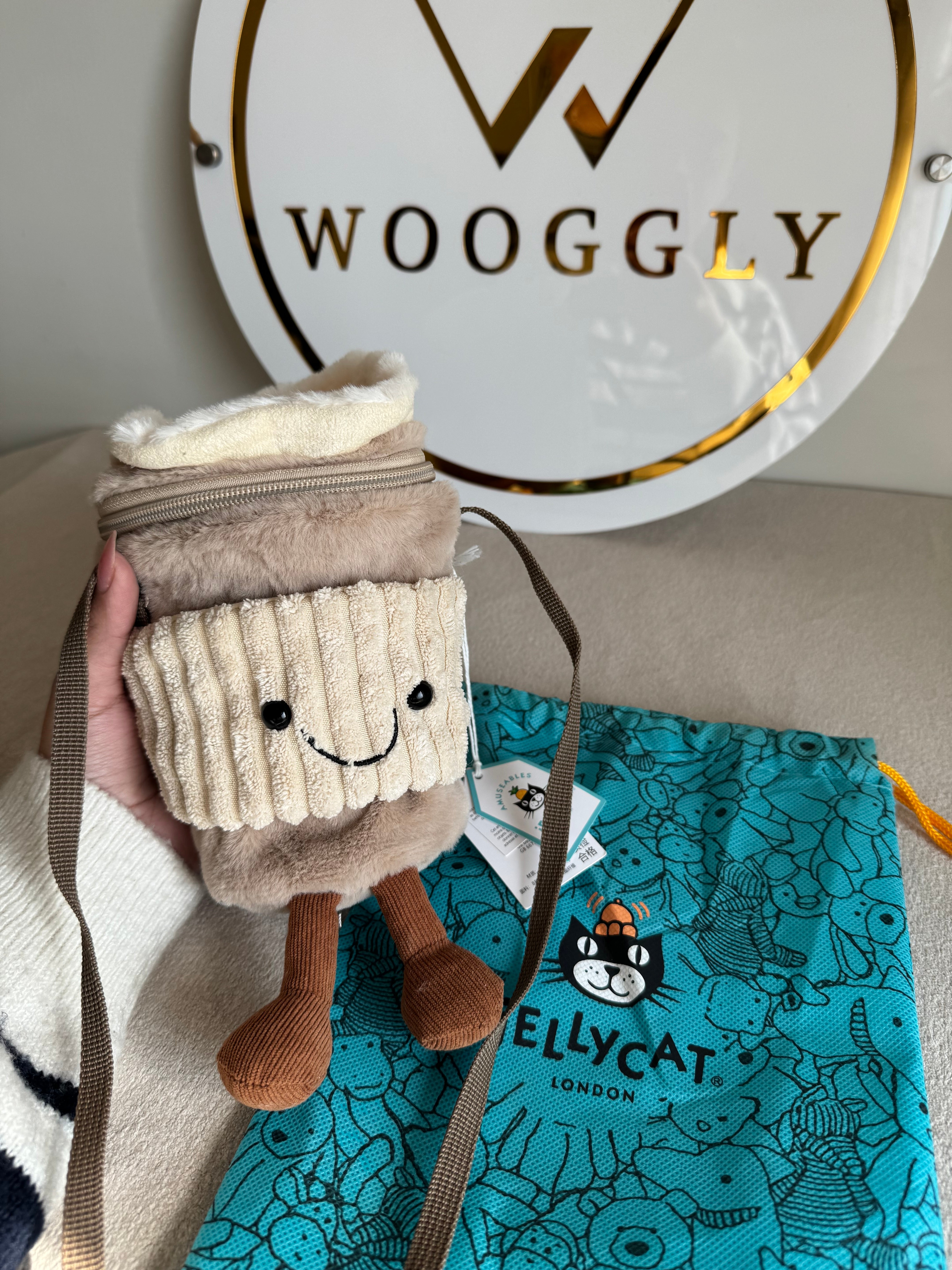 JELLY CAT LONDON - Coffee To Go Bag with Long Strap