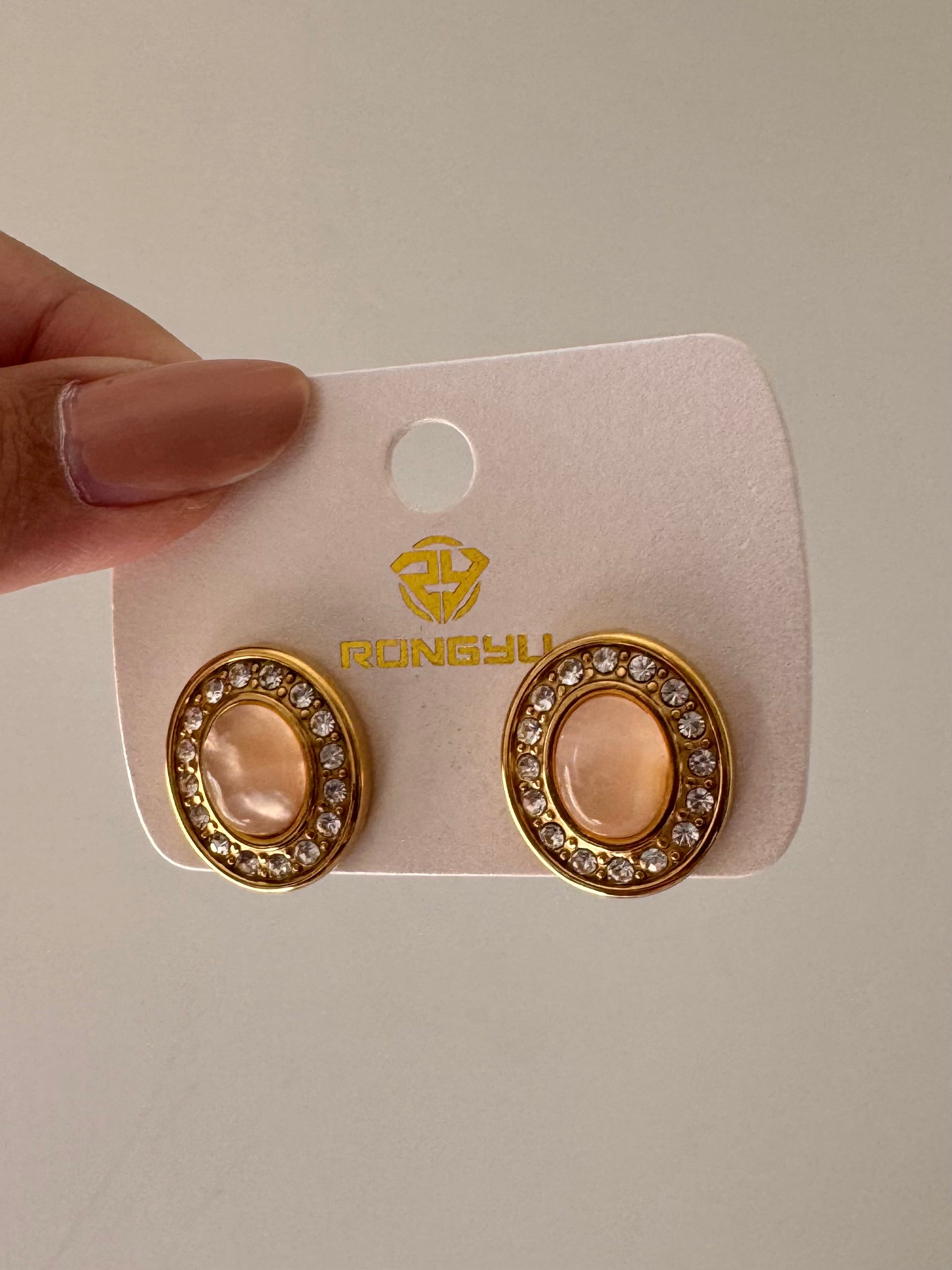Peach Luxe Studs