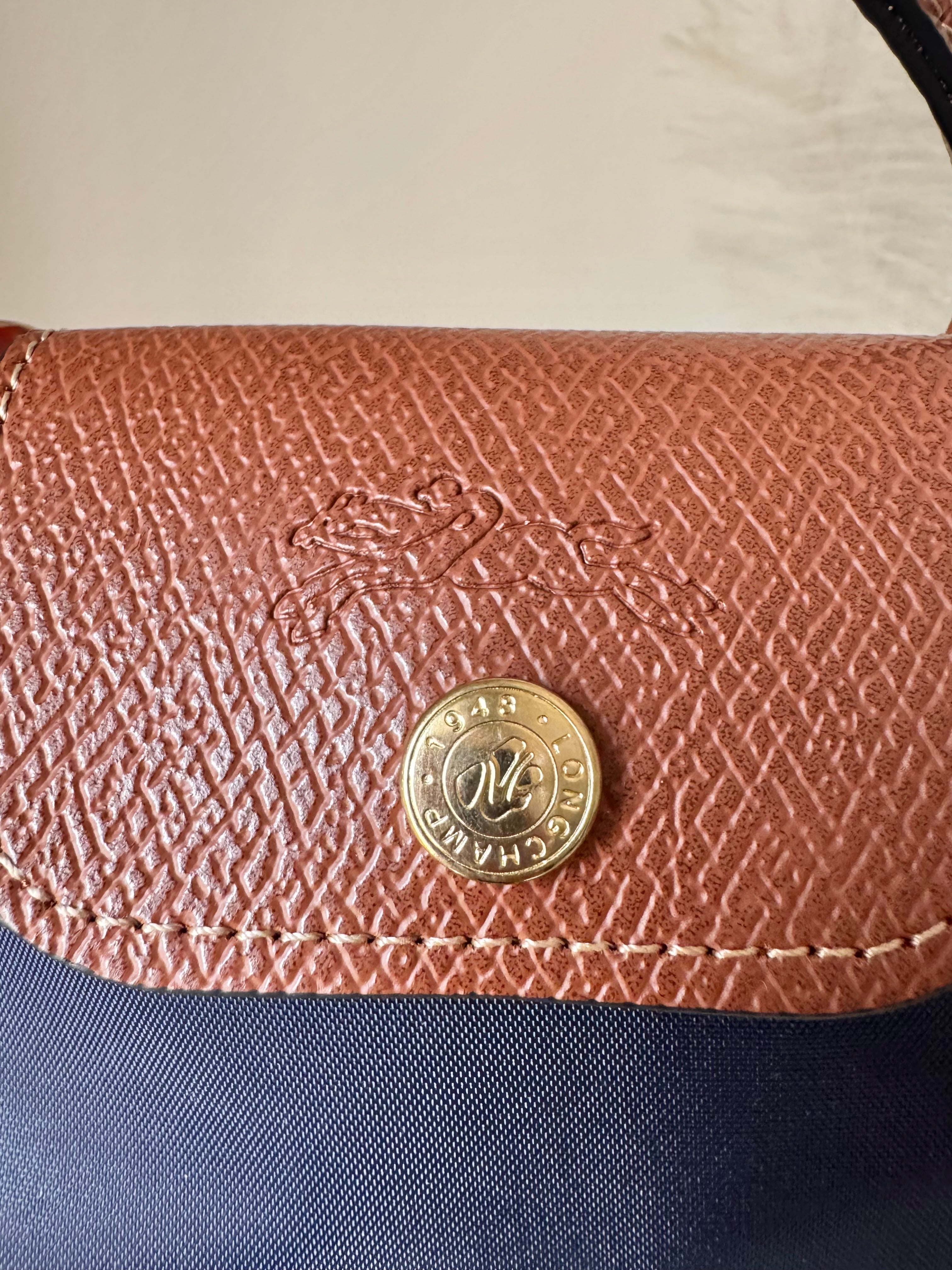 LongChamp Crossbody Bag with Strap - Blue (WITH BRAND LOGO)