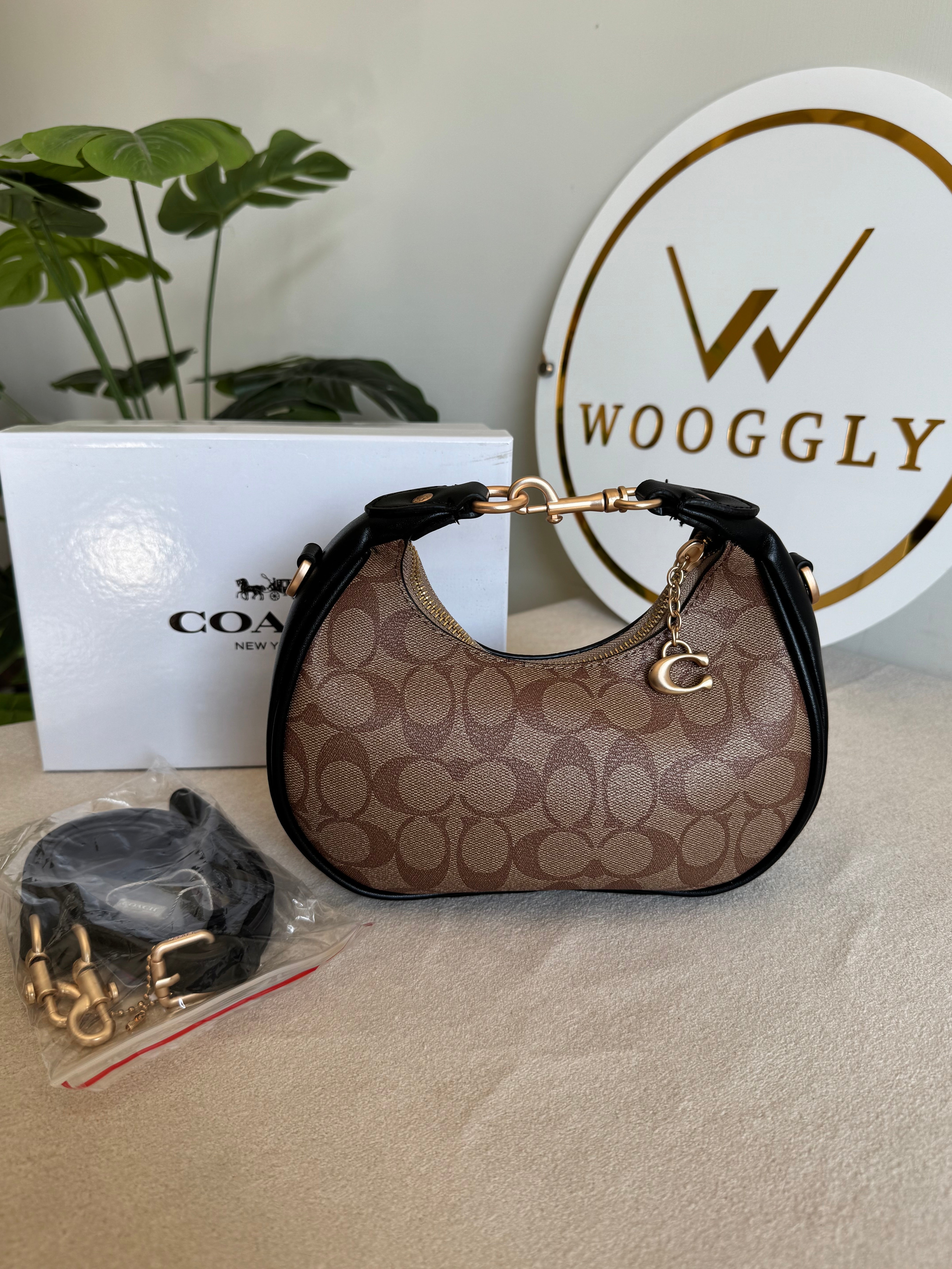 COACH Jonie Bag PREMIUM (Apricot Black) - BOX PACKING