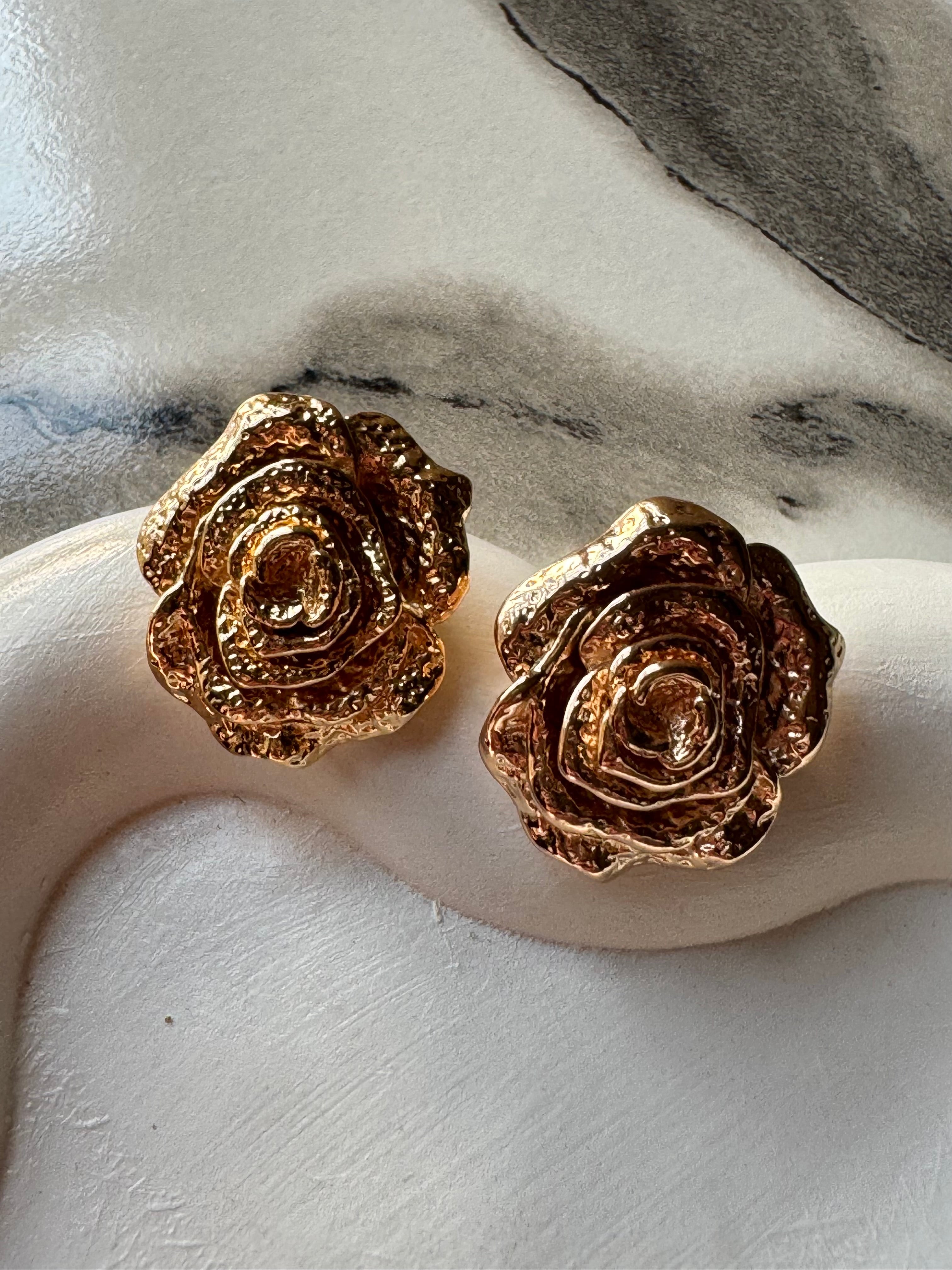 Rose Gold Earrings - 18K Gold Plated