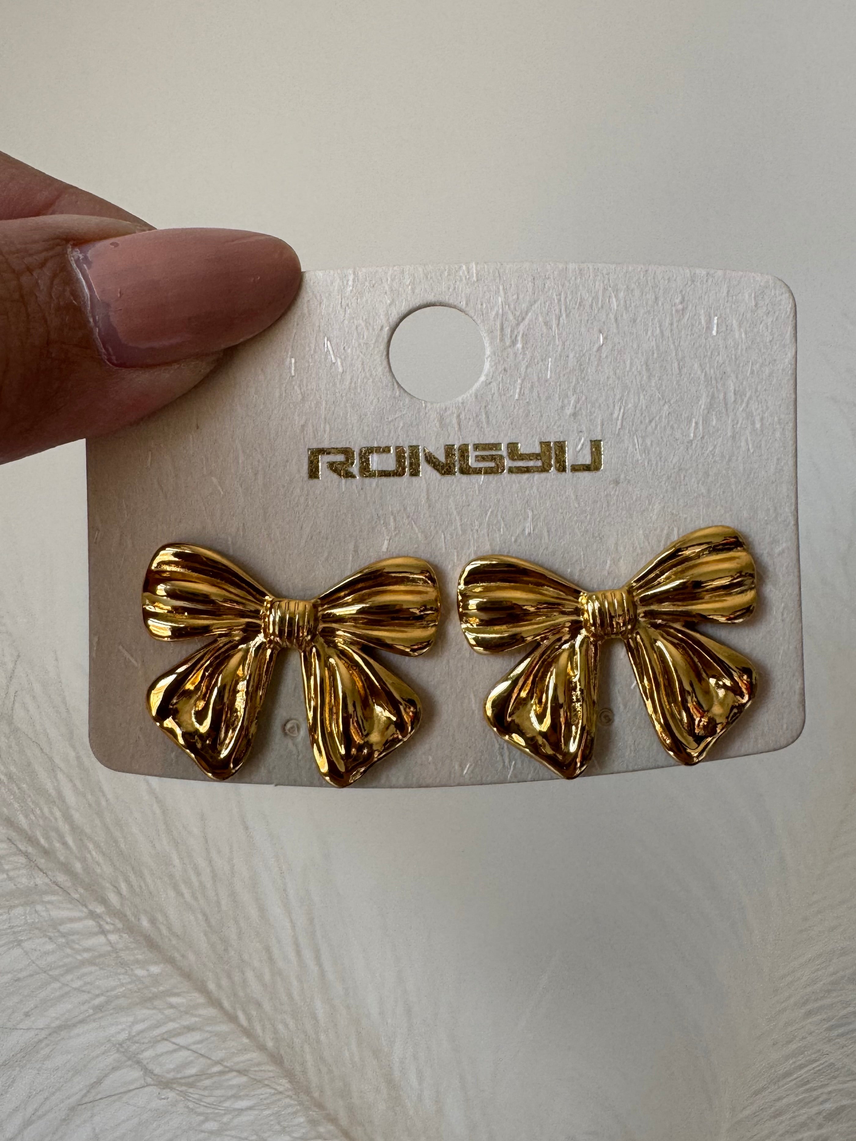 Whispering Bows - 18K Gold Plated