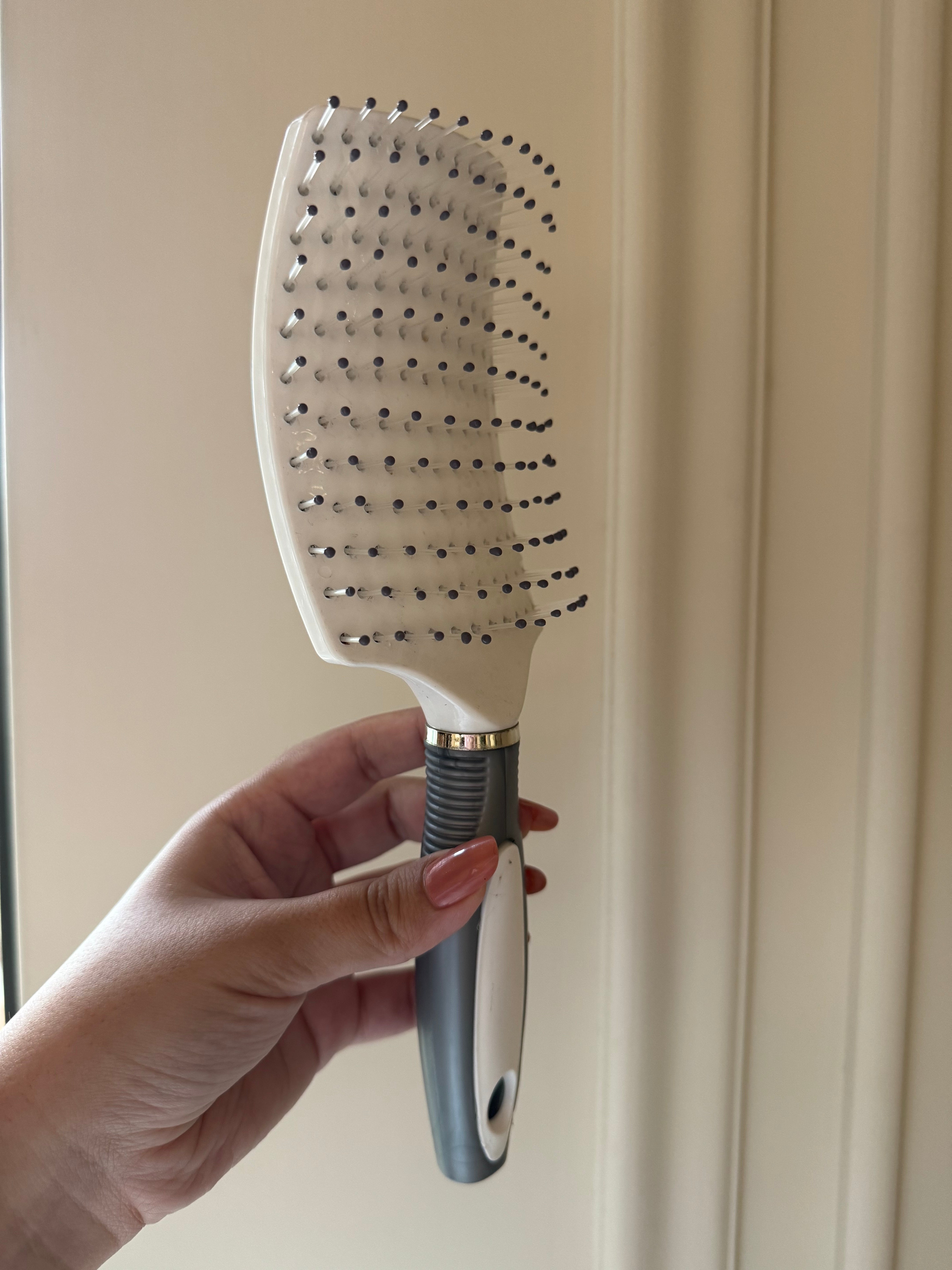 Detangle Hair Brush - White & Grey