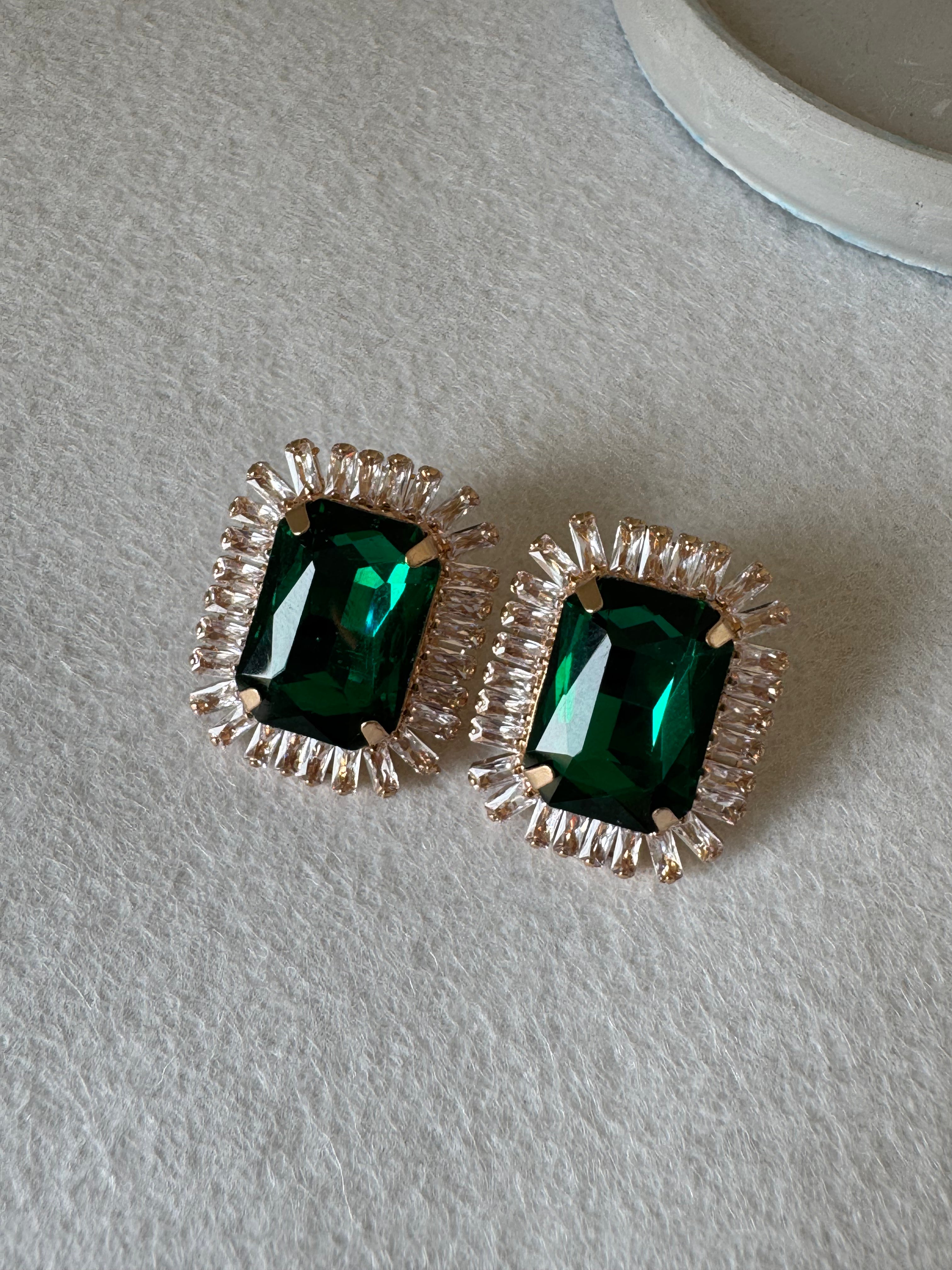Emerald Radiance Earrings