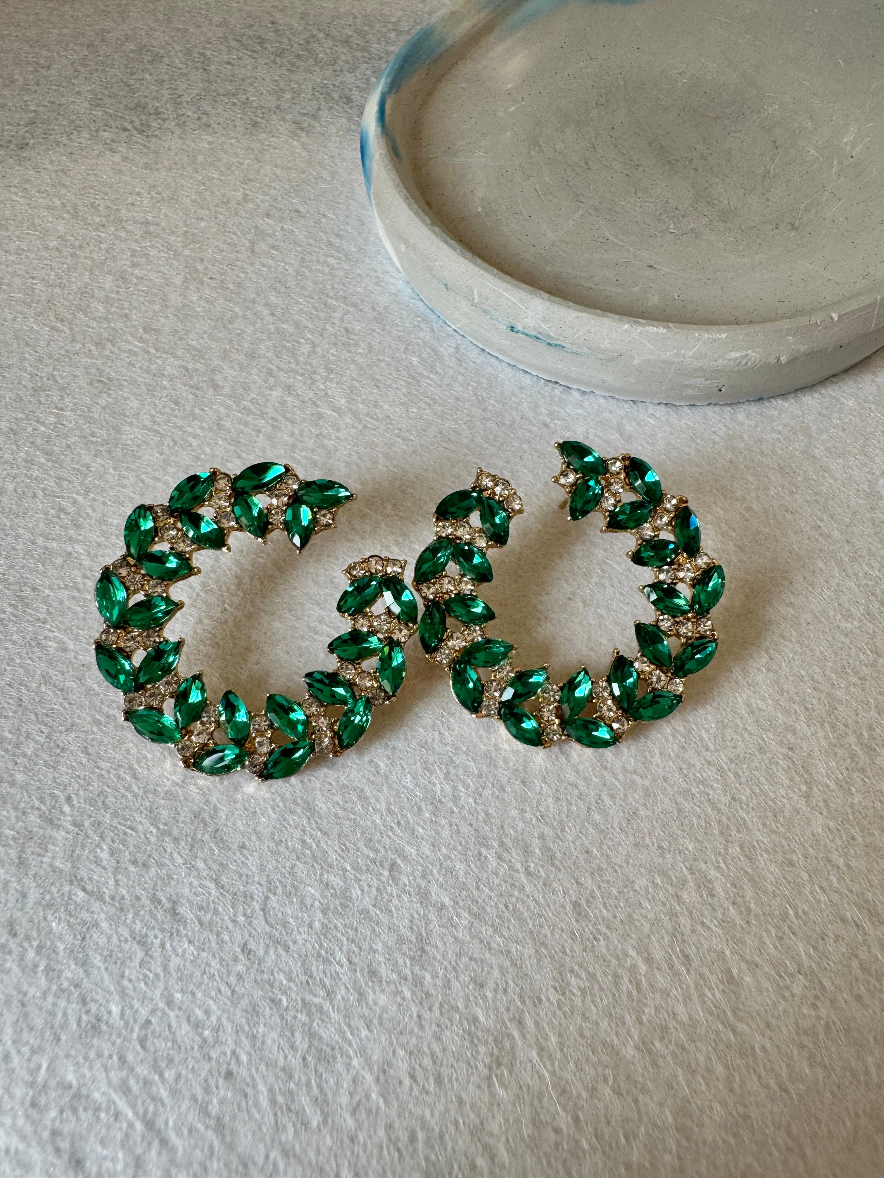 Emerald Dusk Earrings