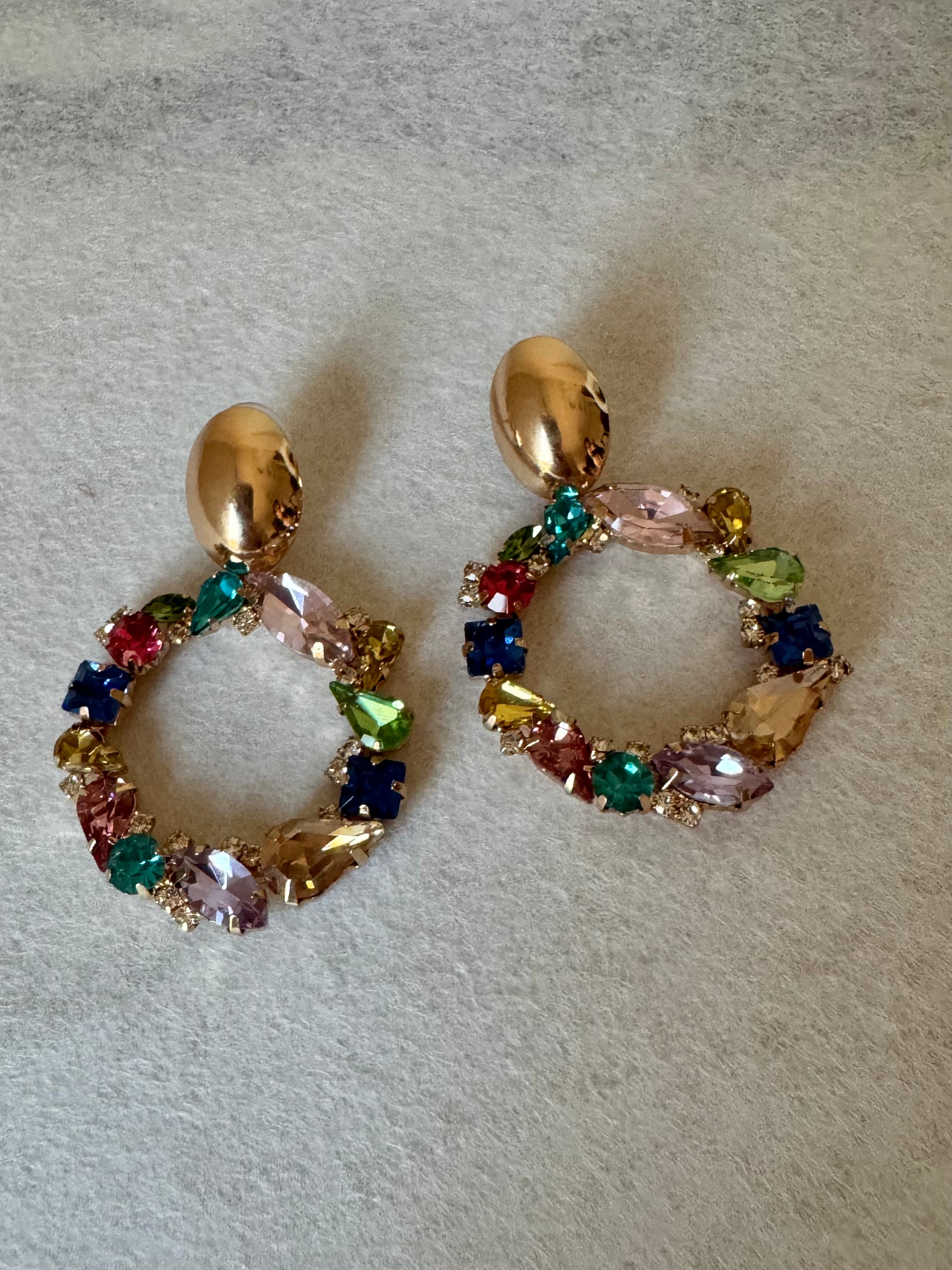 Floral Elegance Hoops